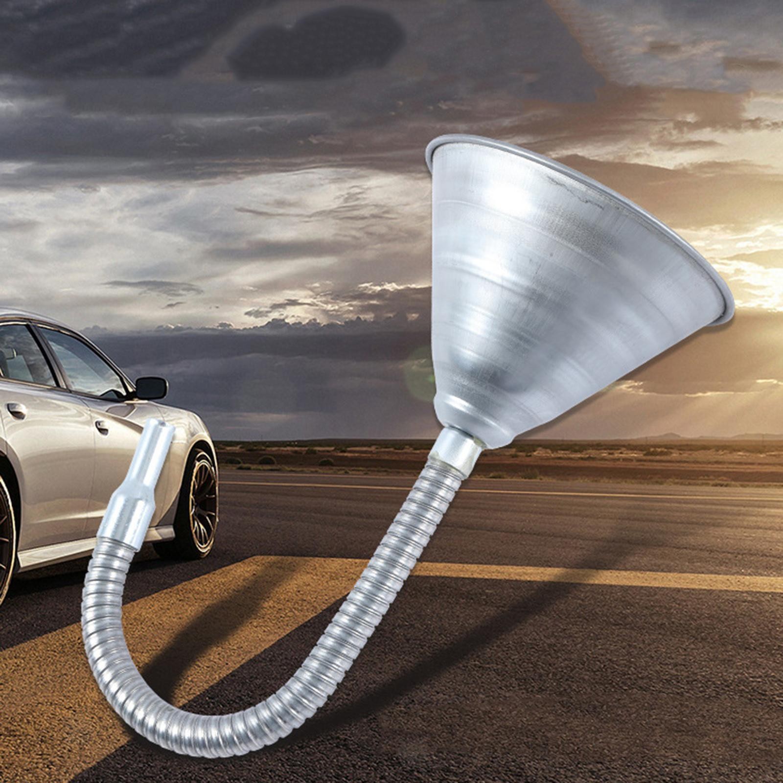 Oil Funnel Easy to Use Metal Funnel for Vehicles Automotive Oils Fuel