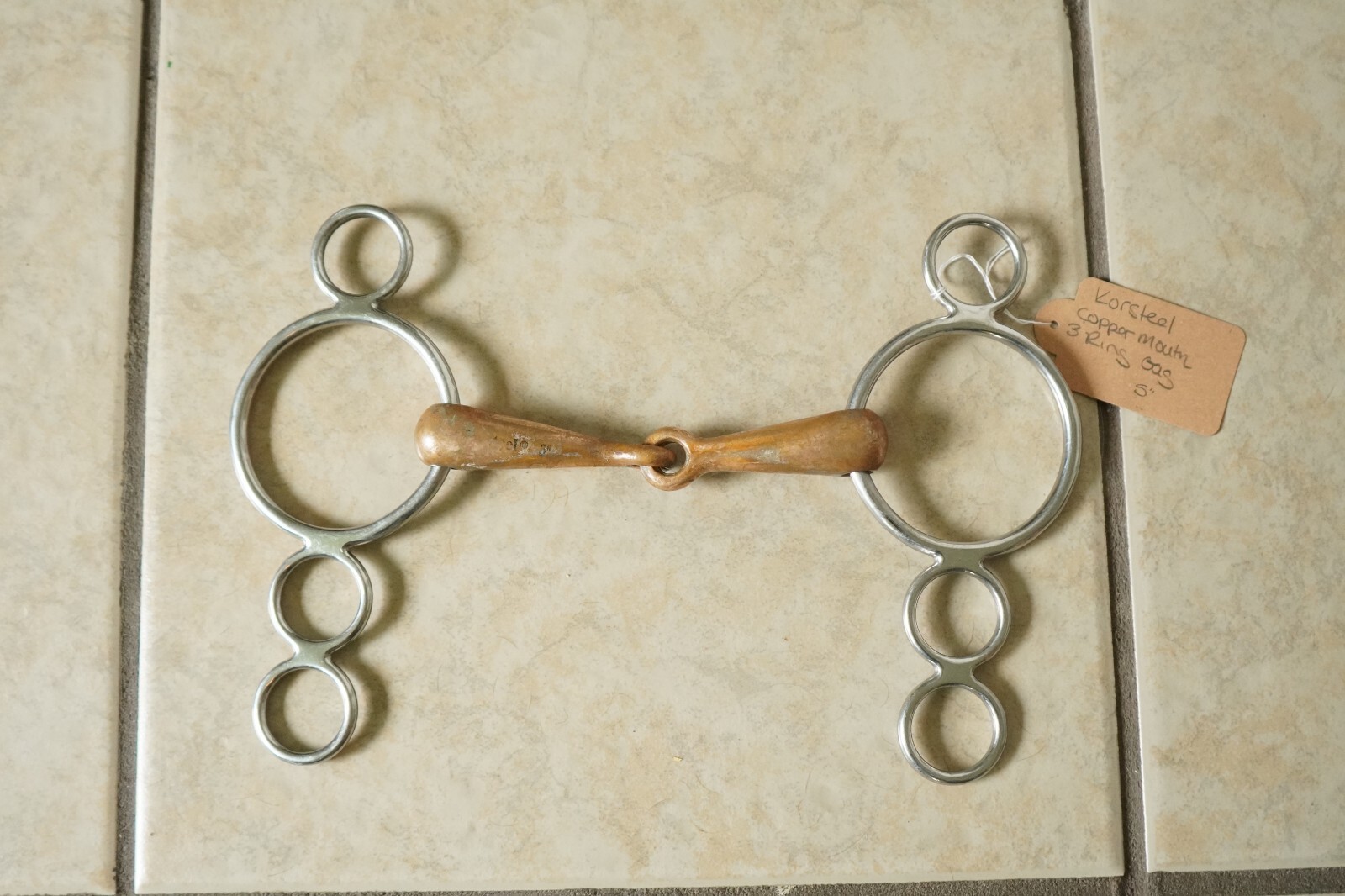 Korsteel Three Ring Gag Copper Snaffle 5"