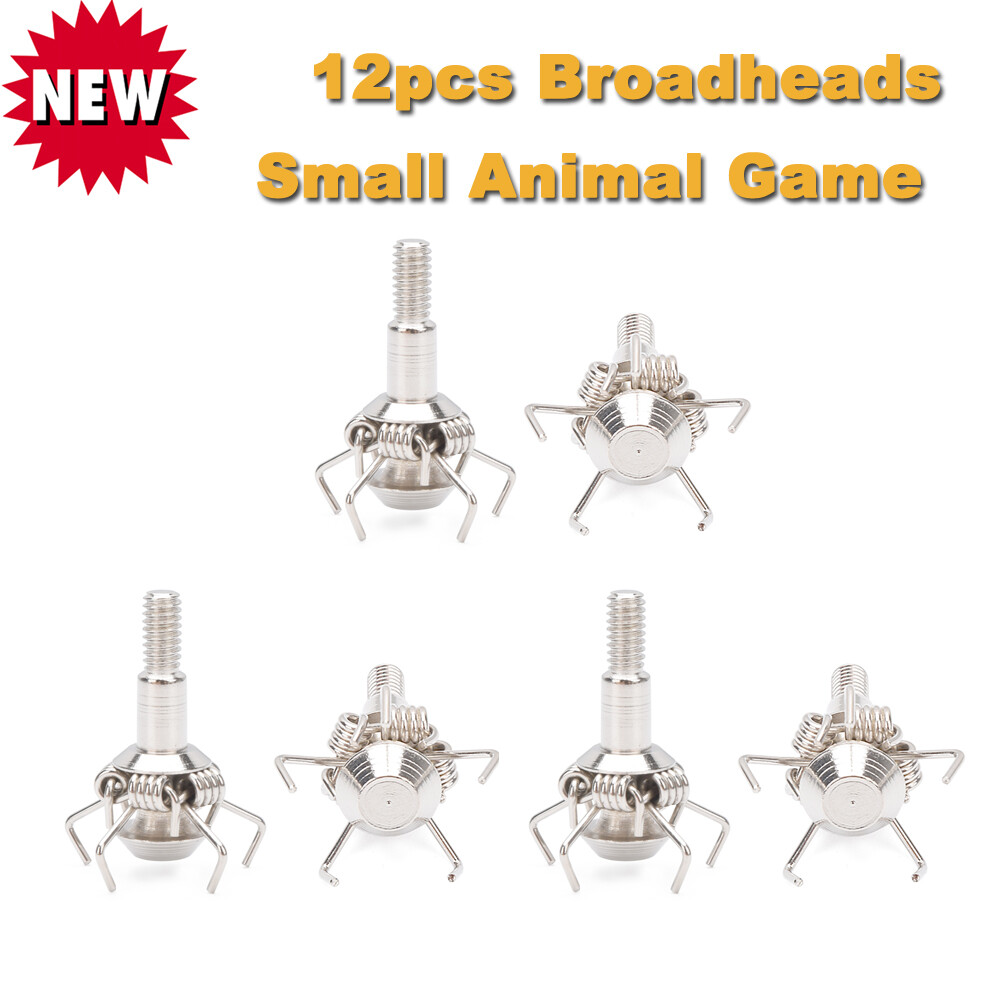 12pcs Archery Judo Broadhead Small Game Target 100Grain Arrow Points Arrow Head