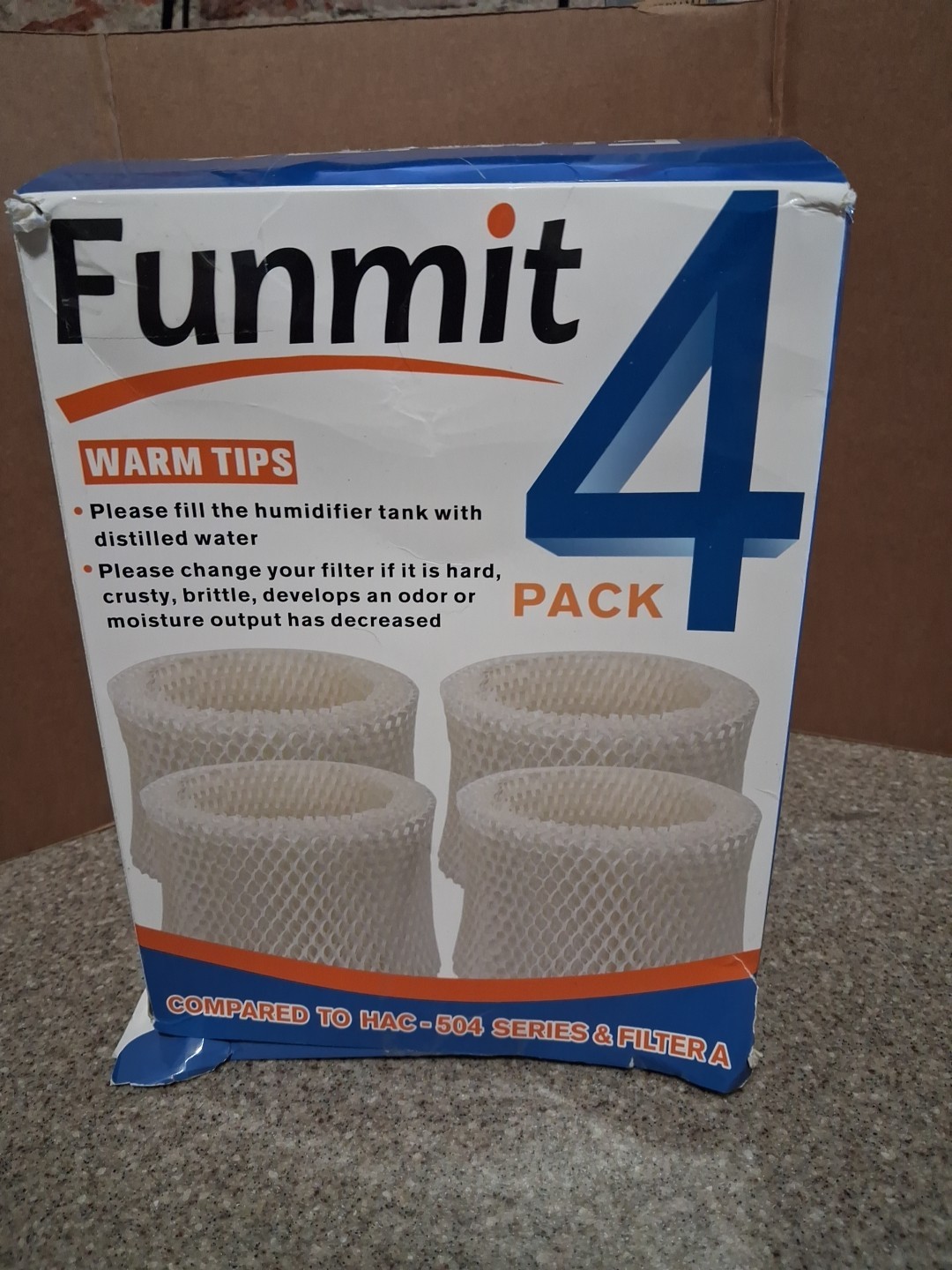 Funmit 4 Pack Premium Humidifier Filters Compatible w Honeywell HAC-504 HAC504