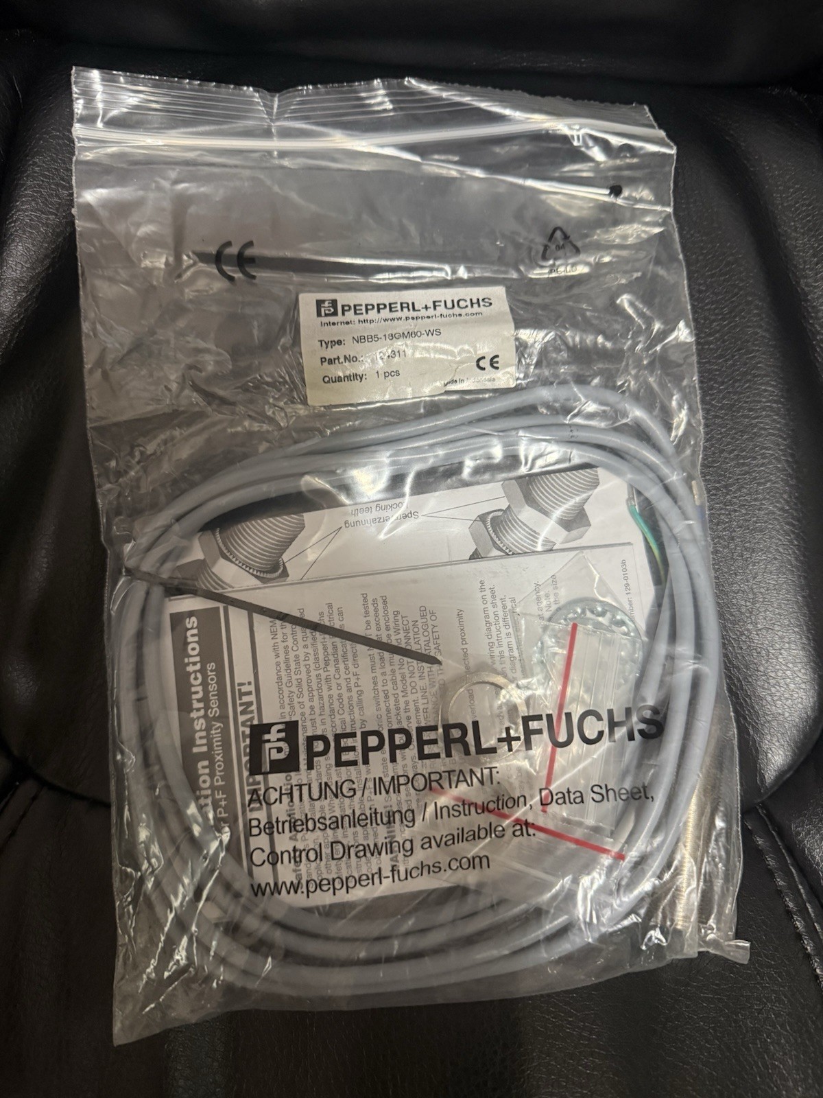 Pepperl + Fuchs NBB5-18GM60-WS Part number 124311 Proximity Switch Sensor New