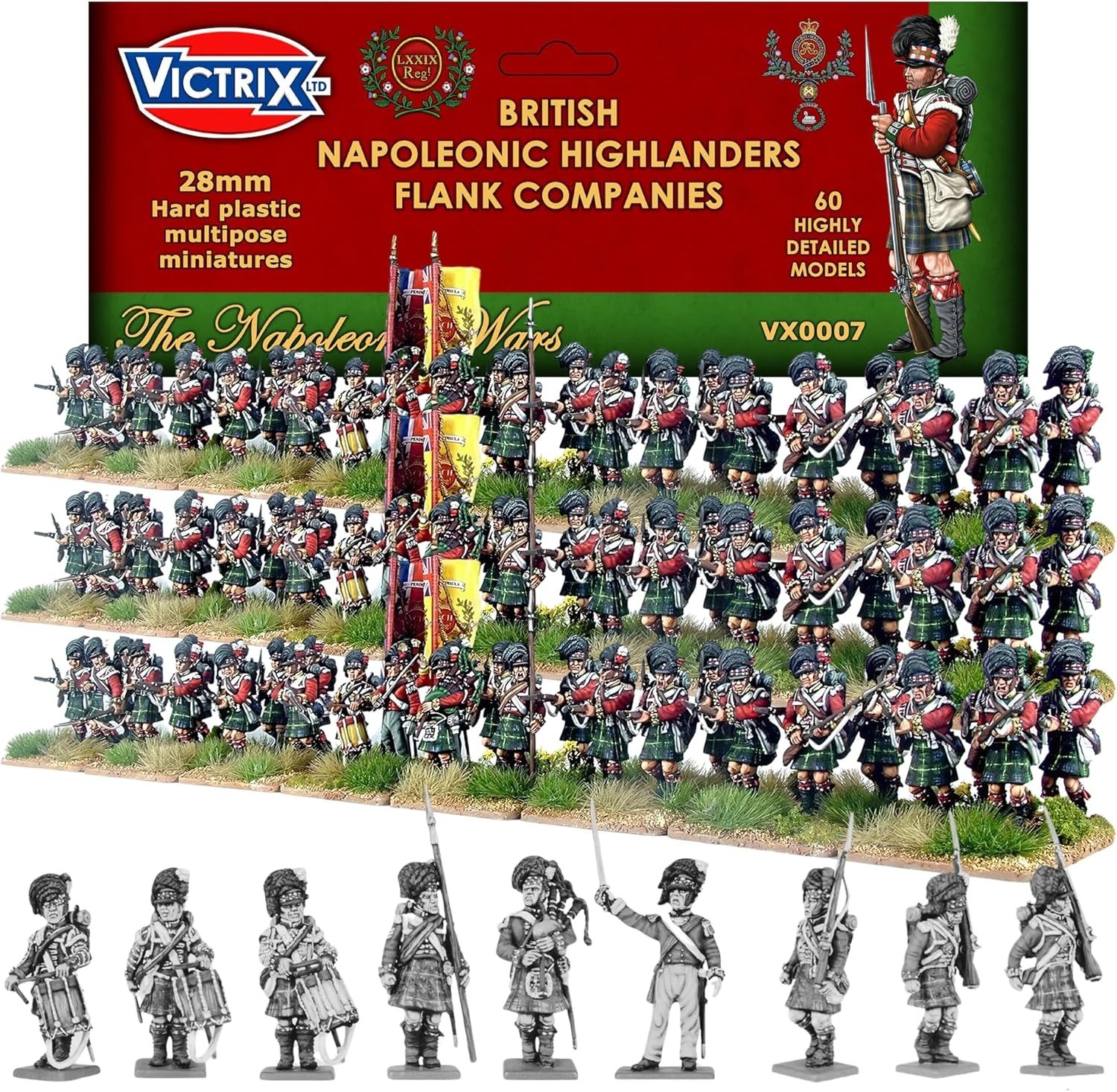 Victrix Miniatures Napoleonic War British Napoleonic Highlanders Flank Companies