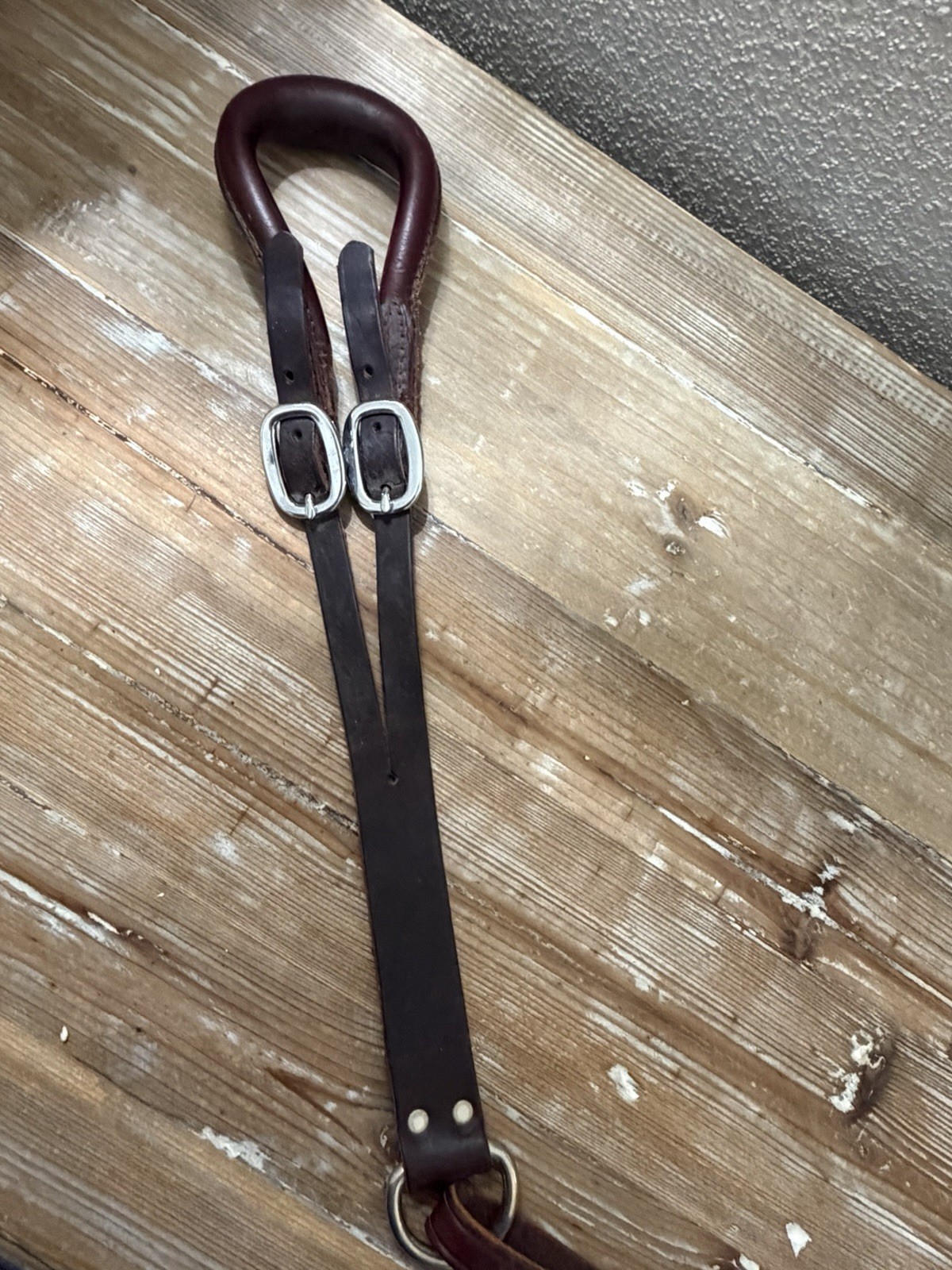 Vintage Leather Horse Harness Strap Tack Adjustable W/ Clips Equestrian USA