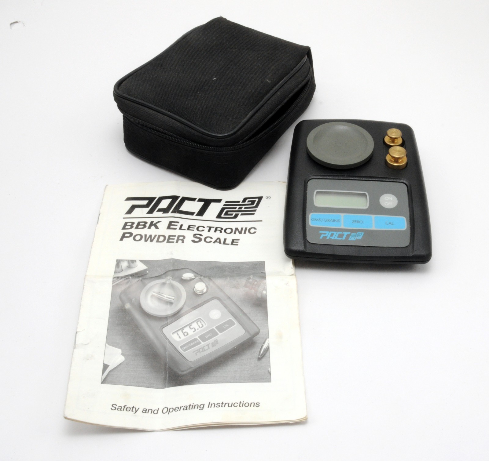 PACT BBK Electronic Powder Scale Reloading Grain Gram Digital Scale Weights Case
