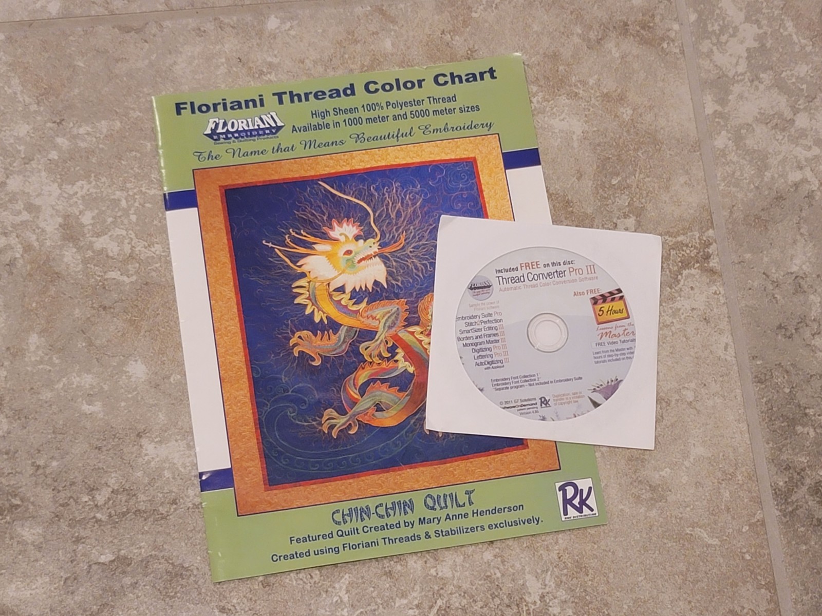 Floriani Embroidery Thread Color Chart with CD
