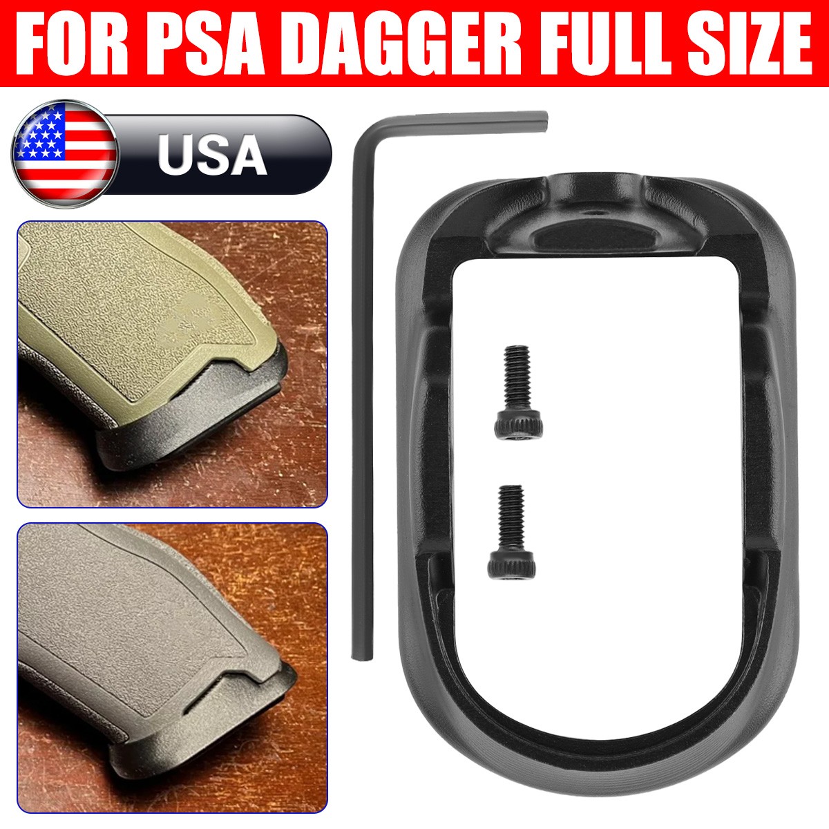 Hot New black For PSA Dagger Full Size New Aluminum Flared Magwell 2026