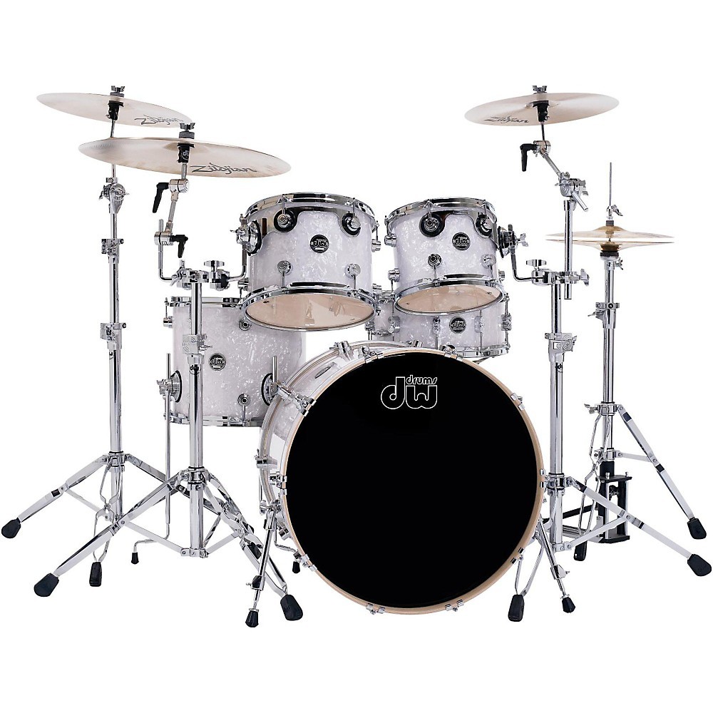 DW Performance 5-Piece Shell Pack White Marine Finish w/Chrome HW Refurbished