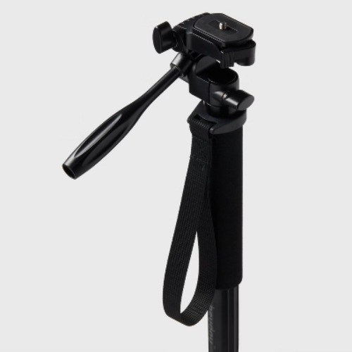 Monopod - heyday: Black 3-Way Panhead, Quick Release Plate