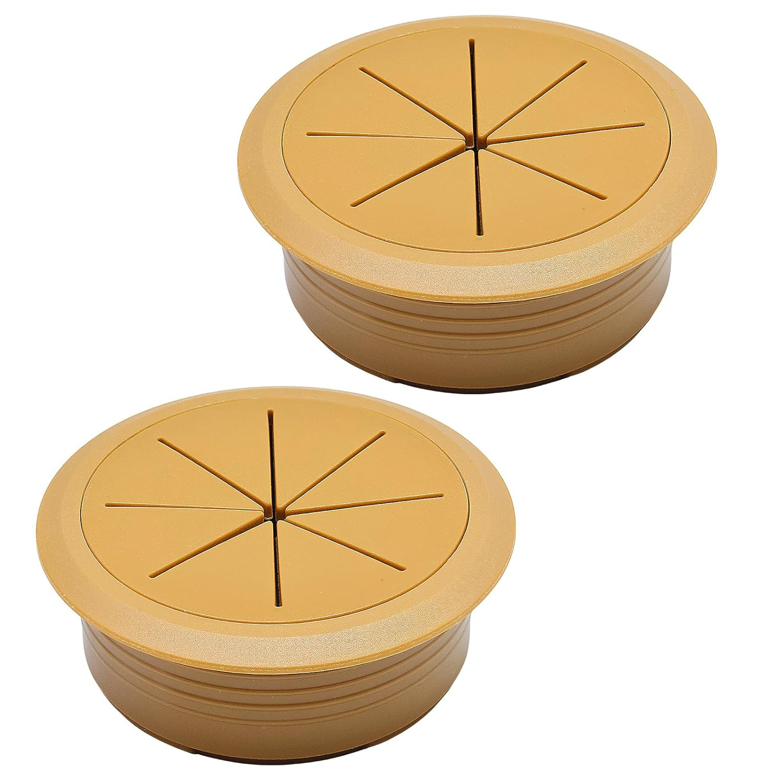 Desk Grommet 2" (50 Mm), Desk Hole Cover for Cables Brown, Cable Grommet ABS Pla