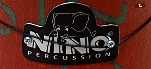 Nino Percussion NINO-EMDJ-PS 6" Elements Mini Synthetic Djembe, Pharaoh's Script
