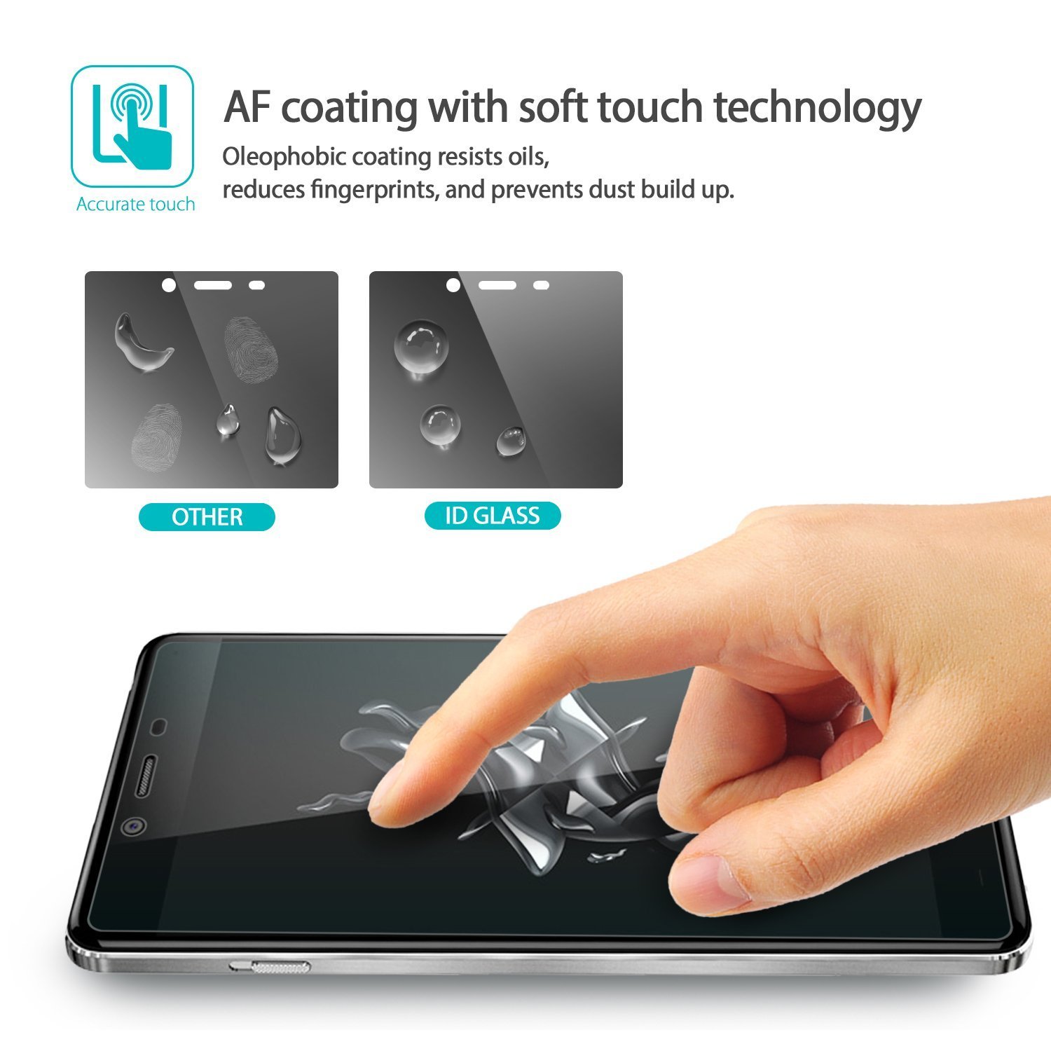 For OnePlus X Screen Protector Premium Tempered Glass, Ringke Invisible Defender