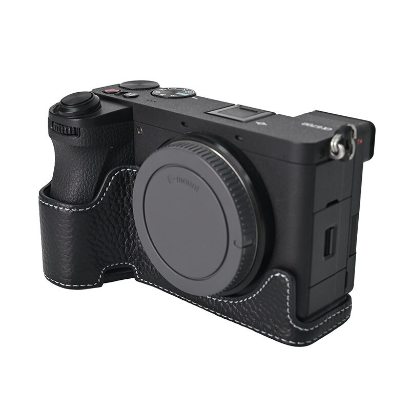 Genuine Real Leather Half Case for Sony A6700 Camera Protector Grip