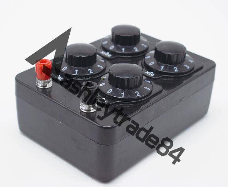 NEW PRECISION VARIABLE/ DECADE RESISTOR RESISTANCE BOX 0-9999 ohm