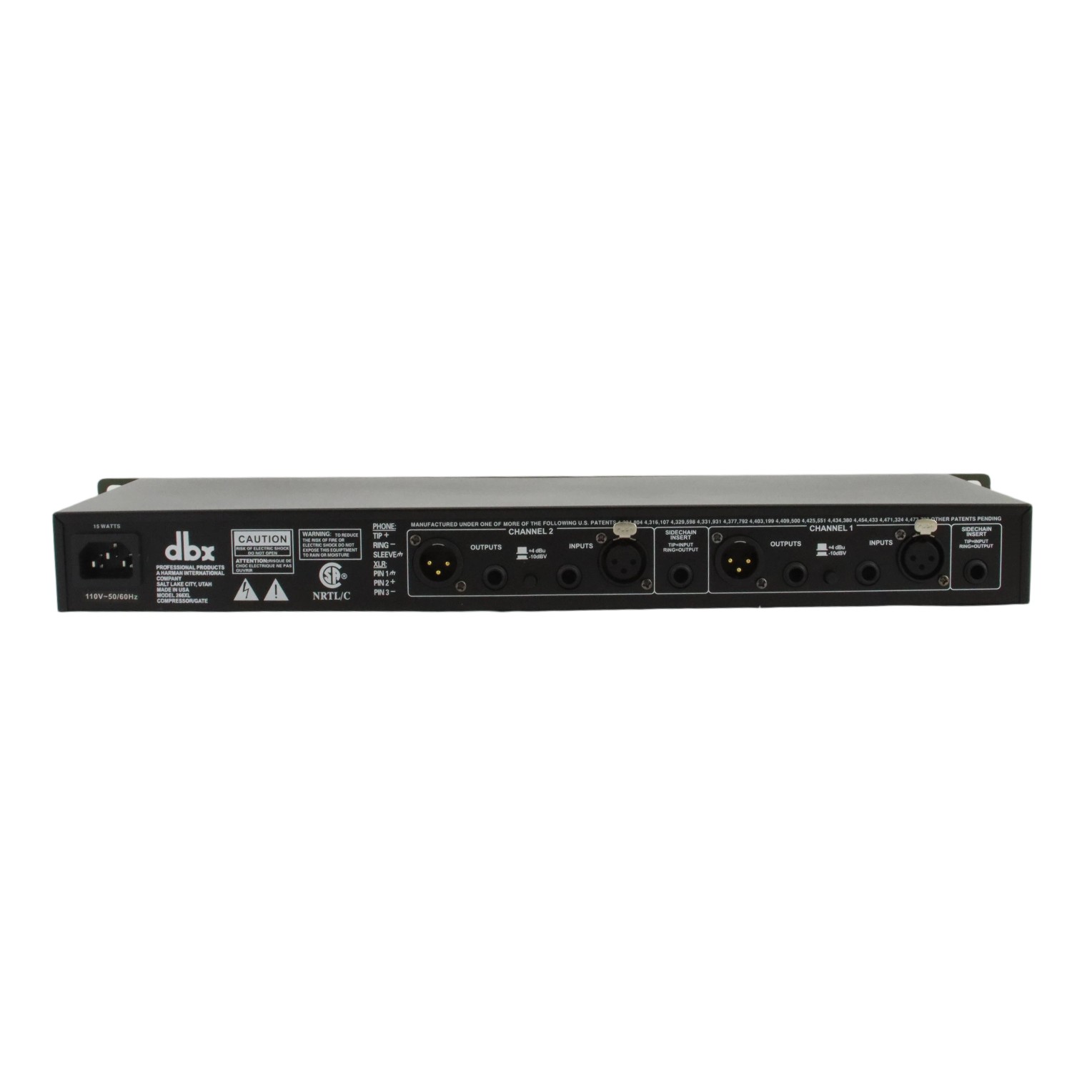 DBX 266xs Dual Channel Compressor Gate Dynamics Processor w/ Side Chain Insert