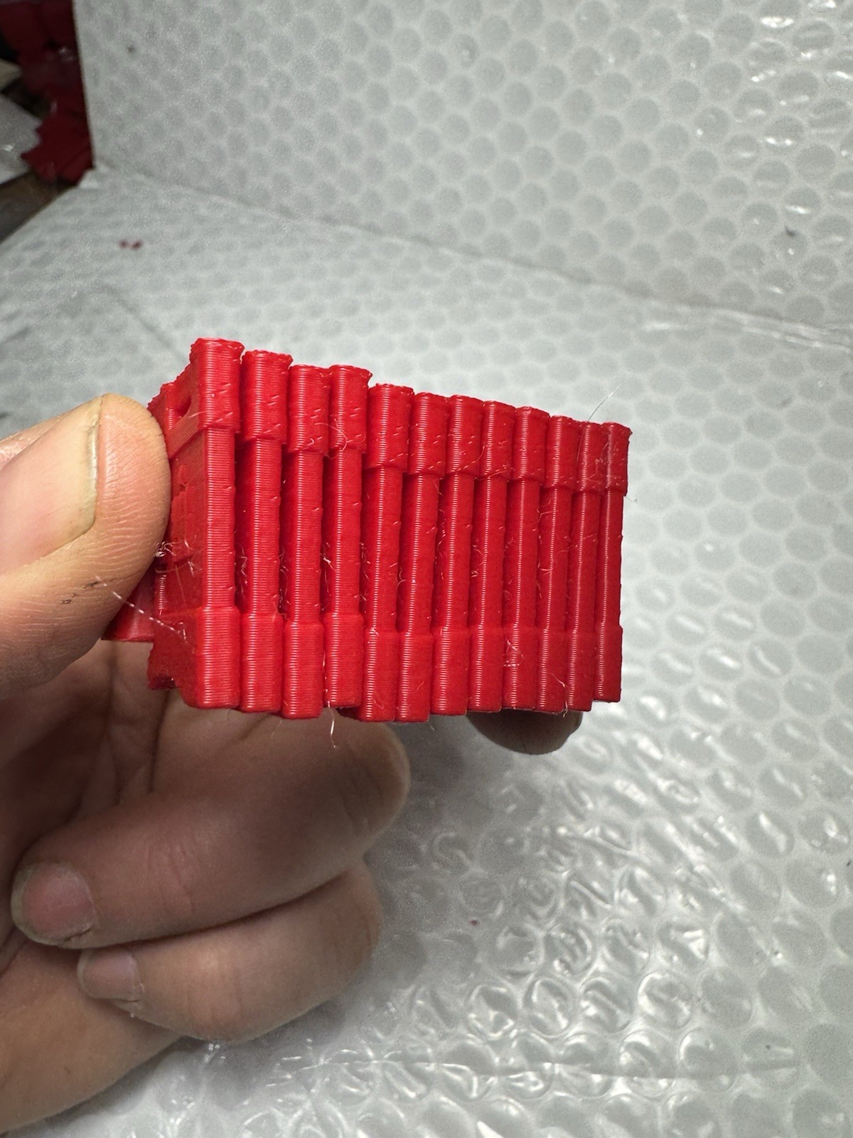 Custom Red Farmall international 3D printed front weights Bracket