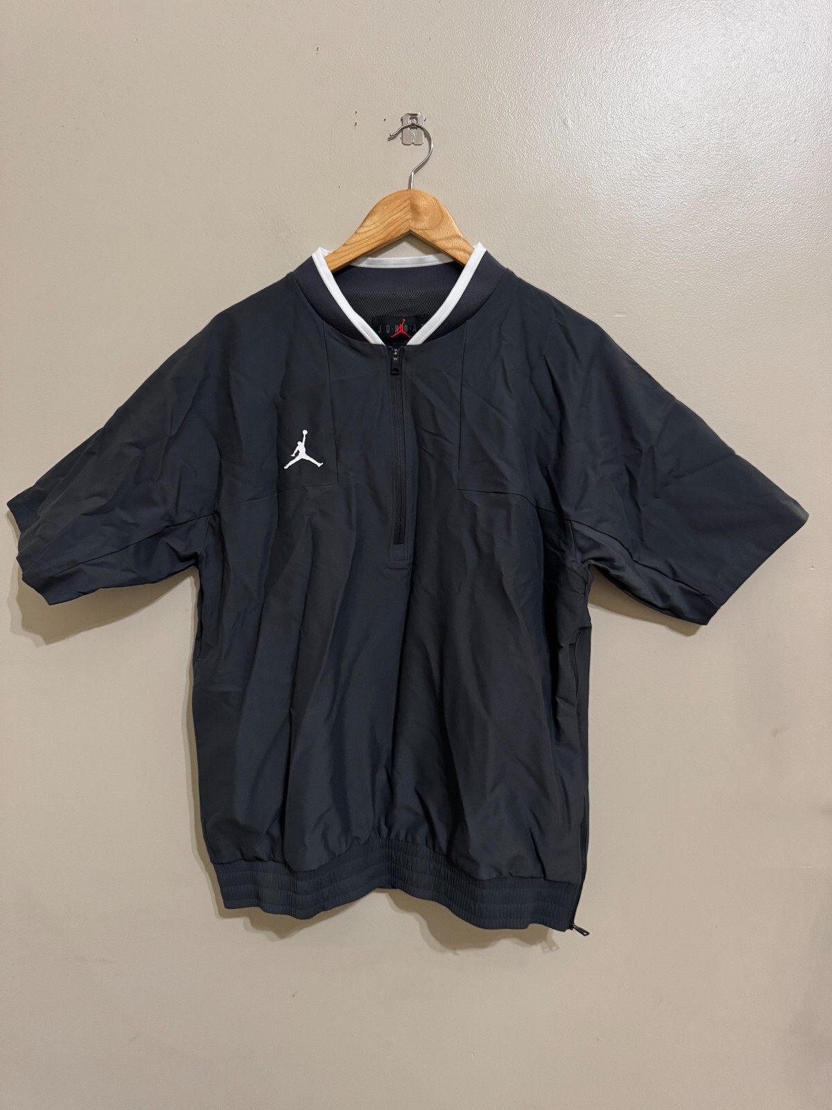 Nike Air Jordan Team Football Coach 1/2 Zip Jacket Grey Mens M CV5858-060 NEW