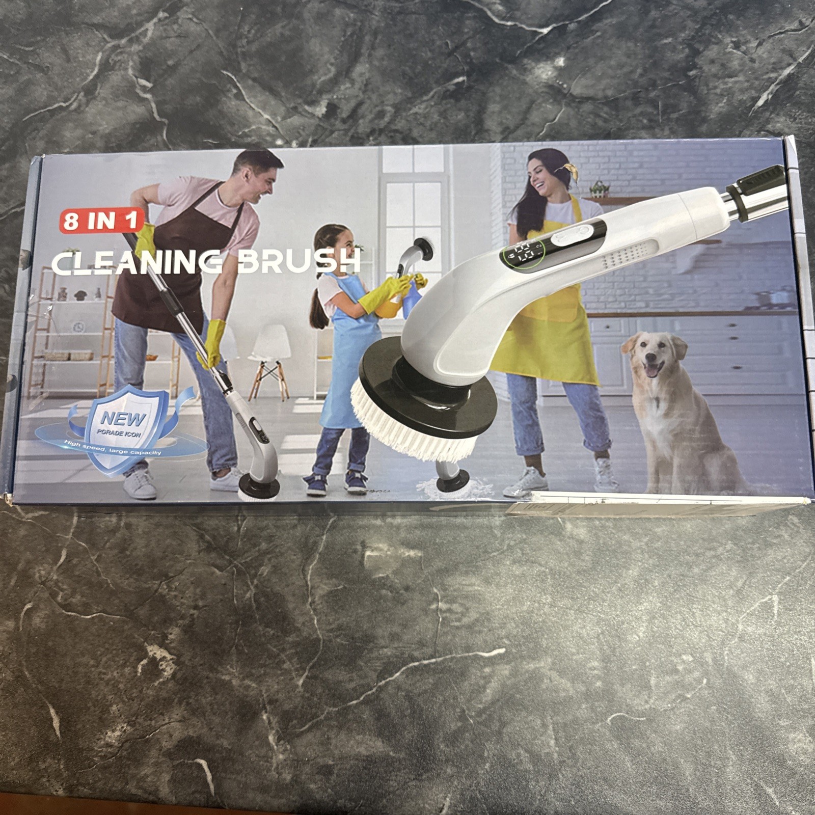 Electric Spin Scrubber 8 in 1 Cleaning Brush For Car, Tile, Wall, Floor.   F1