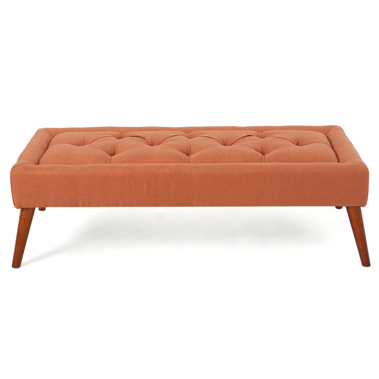 Ottoman Bench Upholstered Bedroom Bench for End of Bed, Button-Tufted