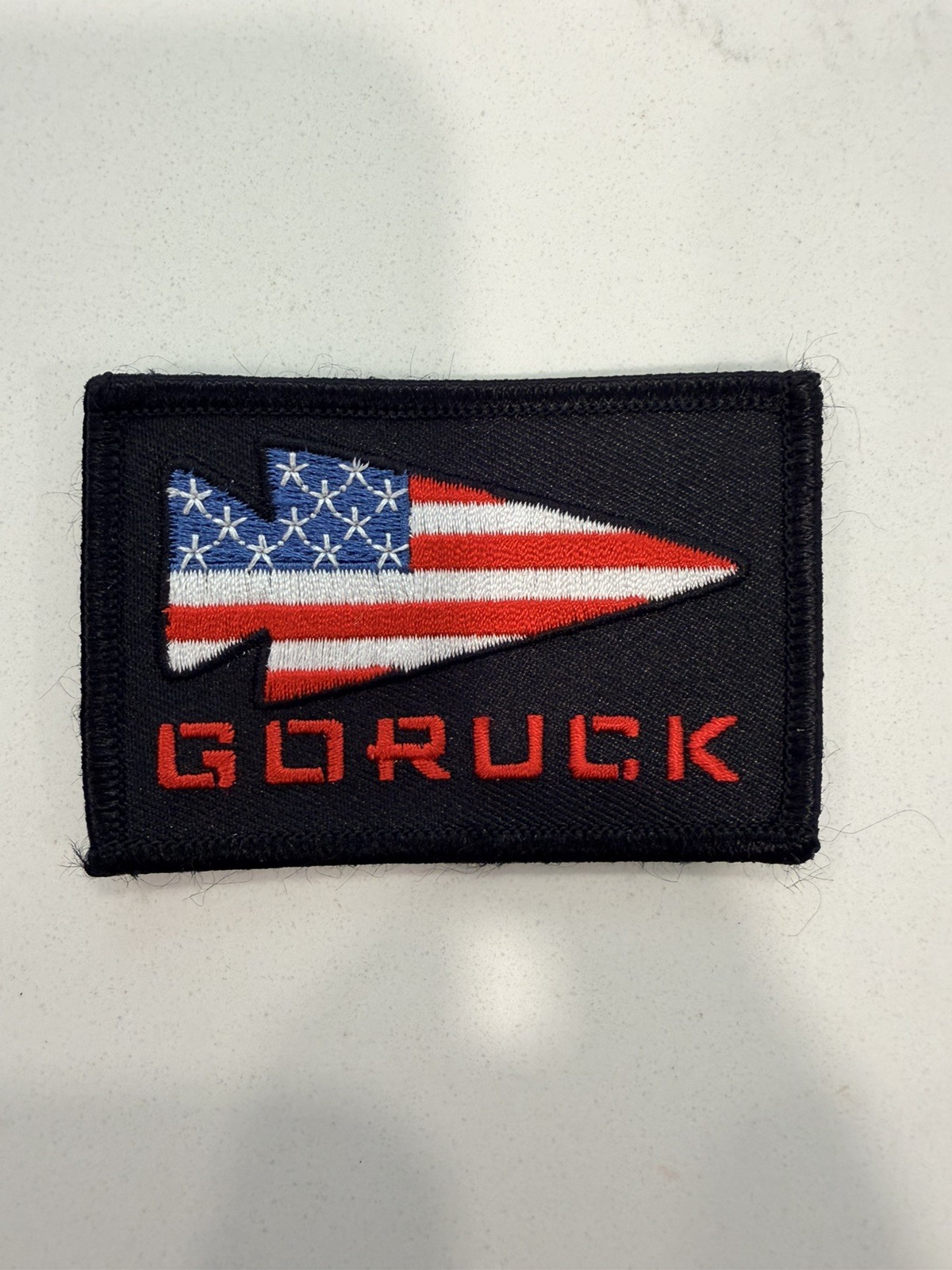 GORUCK Morale Patch American Flag Arrow - Black/Red/White/Blue