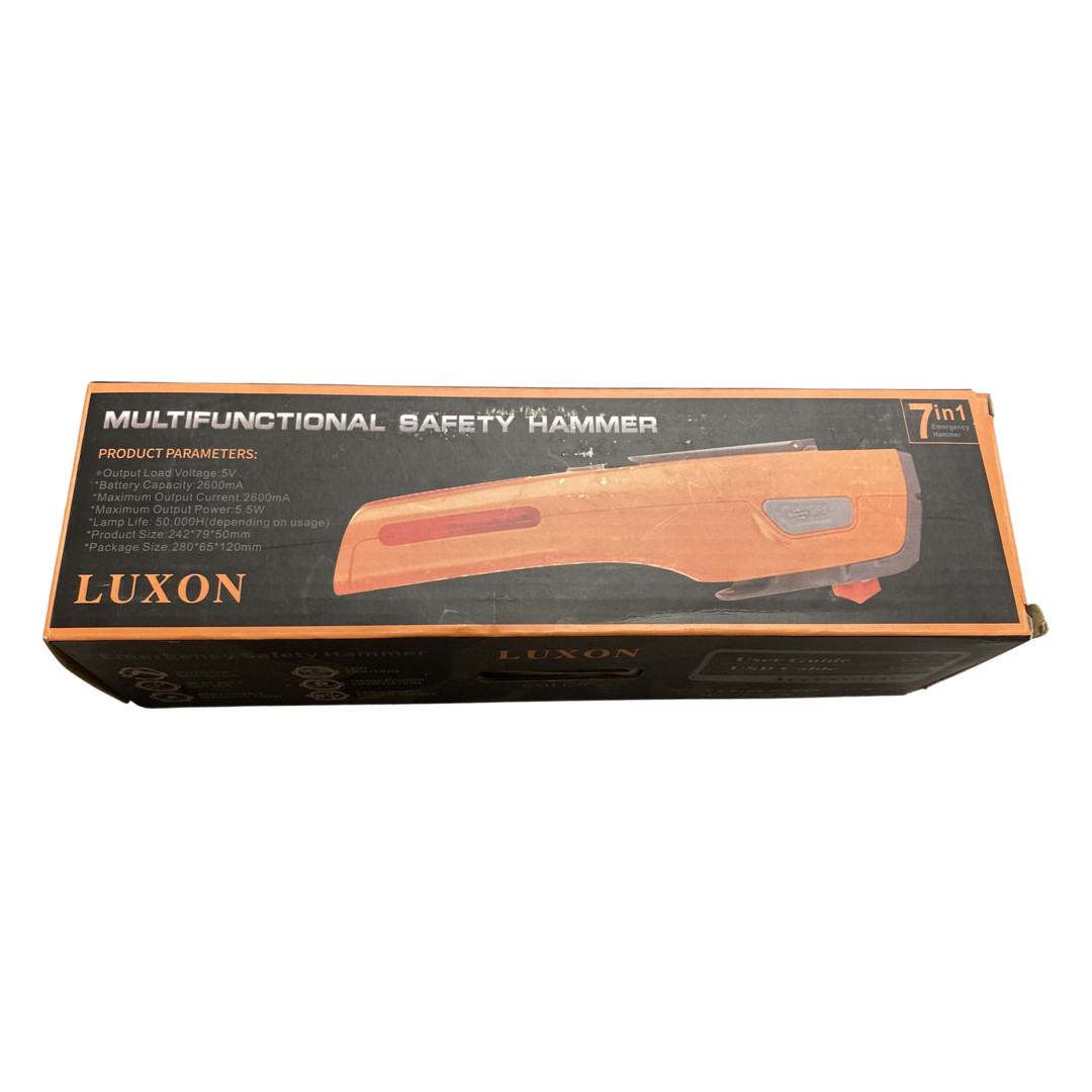 LUXON 7-n-1 Multi-function Safety Hammer-1Pack