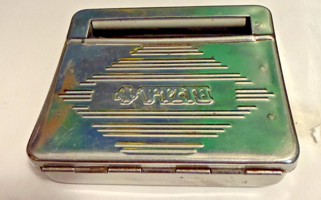 Rizla Metal Vintage Tobacco Cigarette Rolling Machine Roller Manual Hand Tool