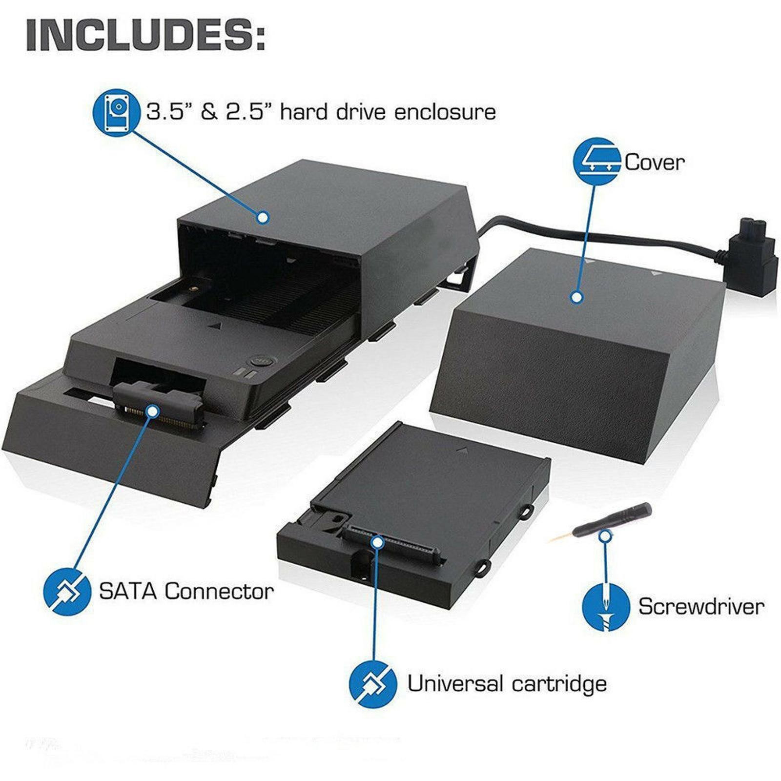 External 3.5" 2.5" Extra Hard Disk Case Data Expansion Box For Sony PS4