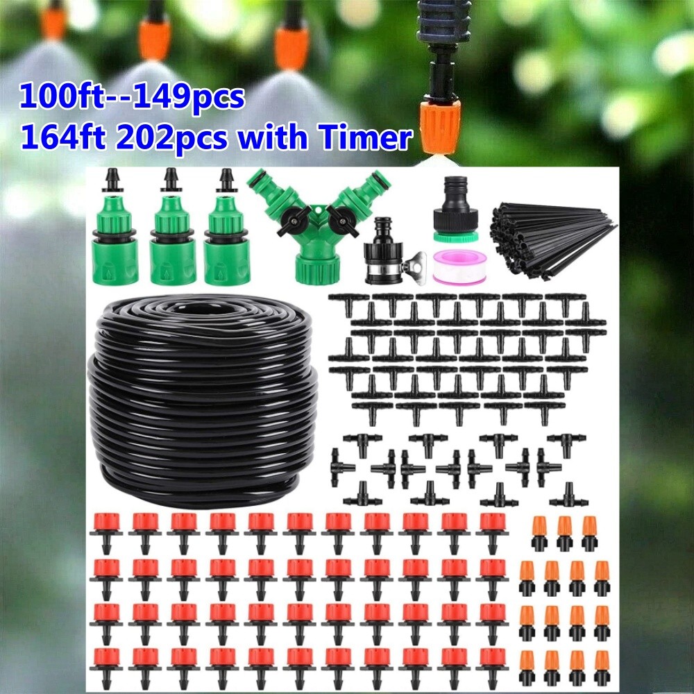 Auto Drip Irrigation System Garden Plant Self Watering Hose Micro Sprinkler Kit