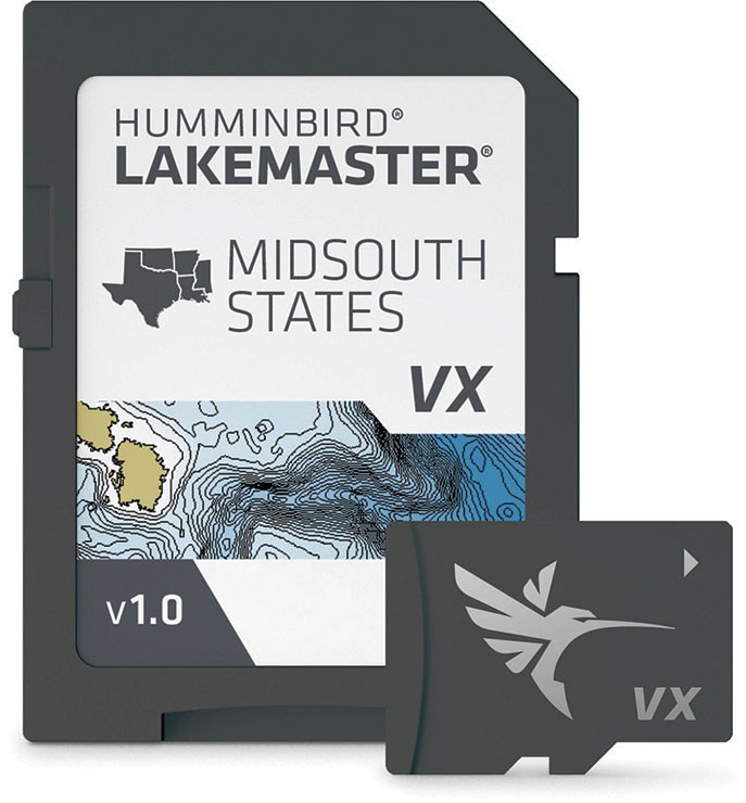 Humminbird 601005-1 LakeMaster VX Midsouth States V1 Map SD Card For Fish Finder
