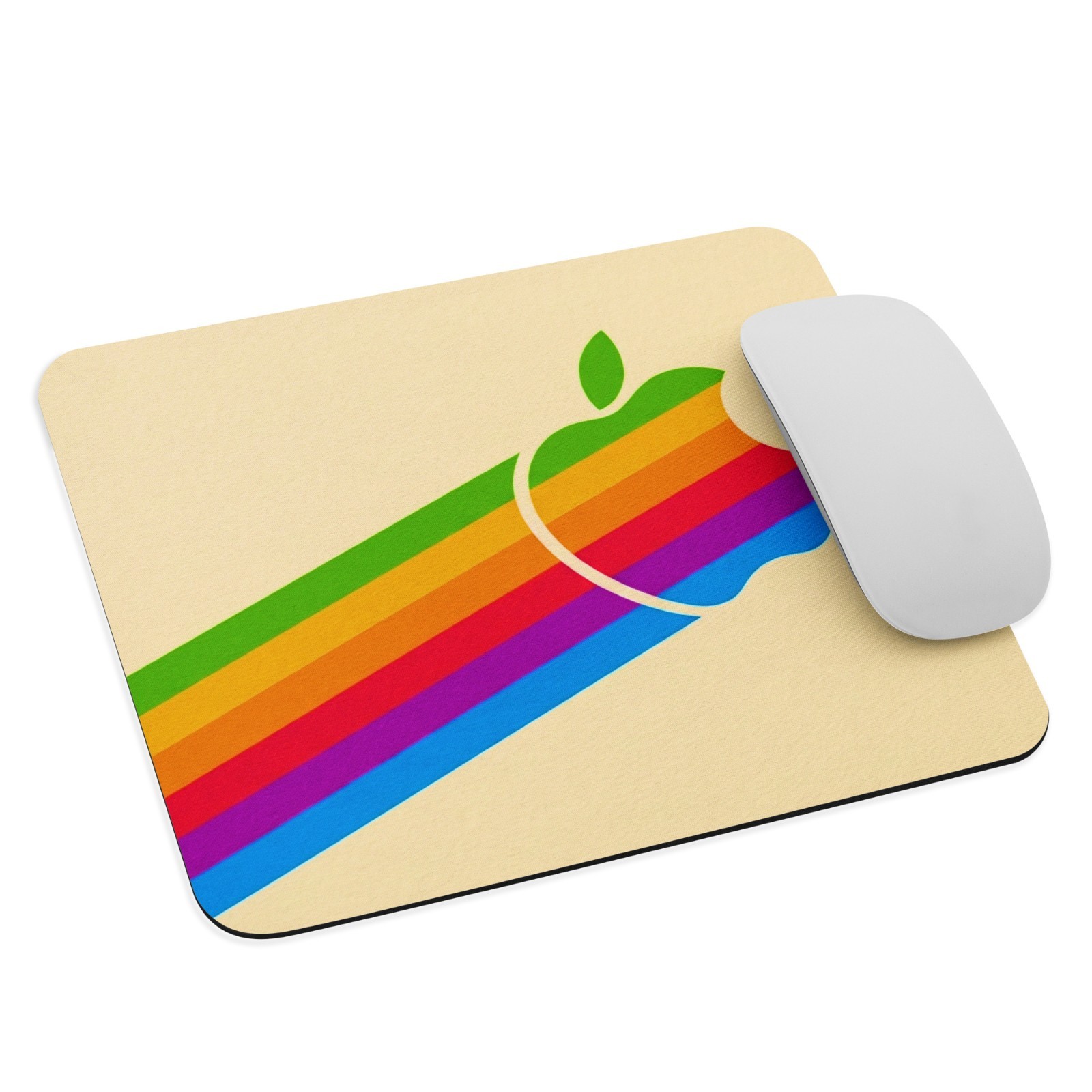 Vintage Retro Apple Macintosh Logo Mouse Pad - Classic Finder Icon 9.5" x 7.75"