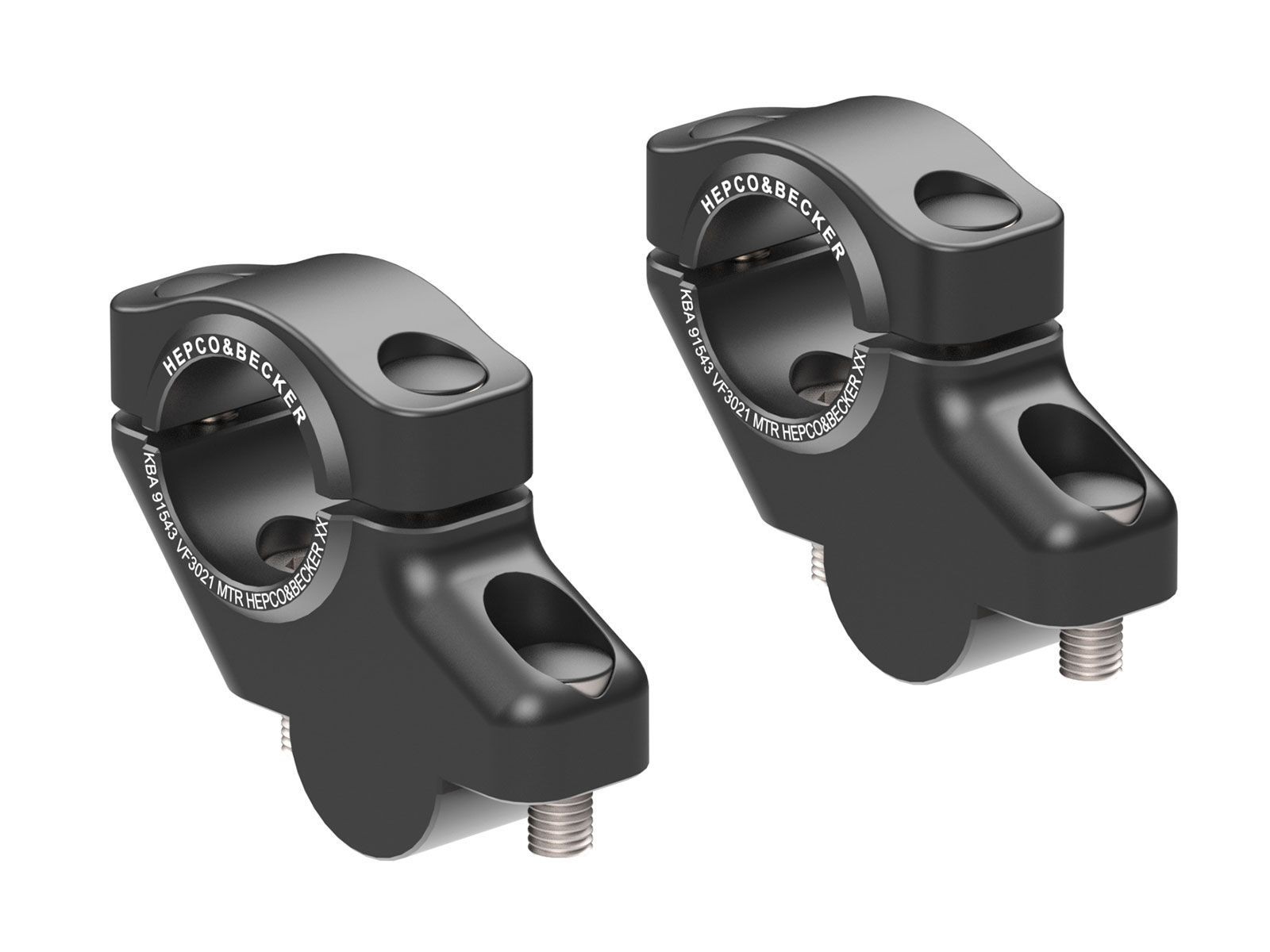 Honda CB 500 Hornet 2024 -Offset Handlebar Risers 30mm UP,21mm Back-Black BY H&B