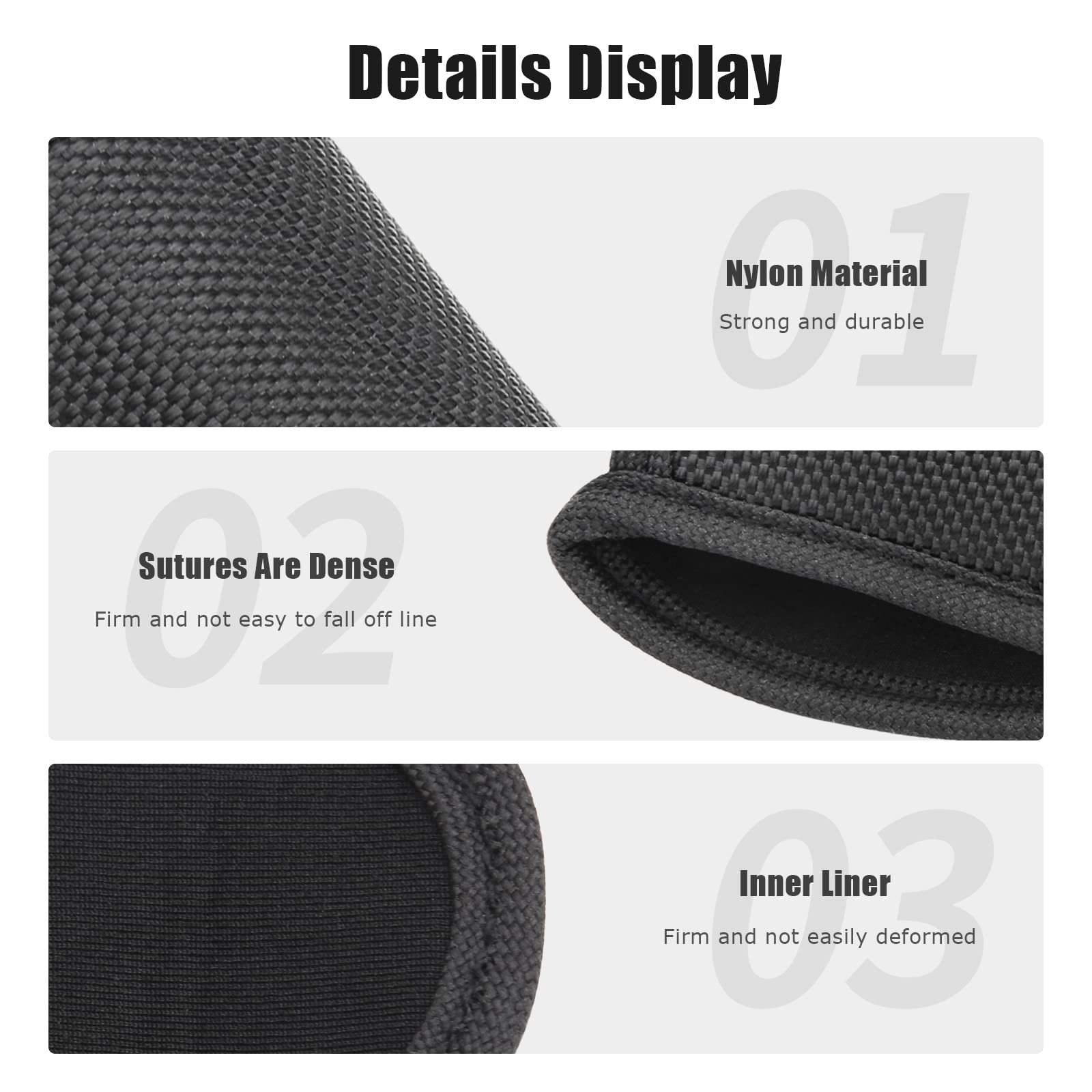 Flashlight Holster for Duty Belt, Open Top D Cell 1 Pack, Black 1 Pack