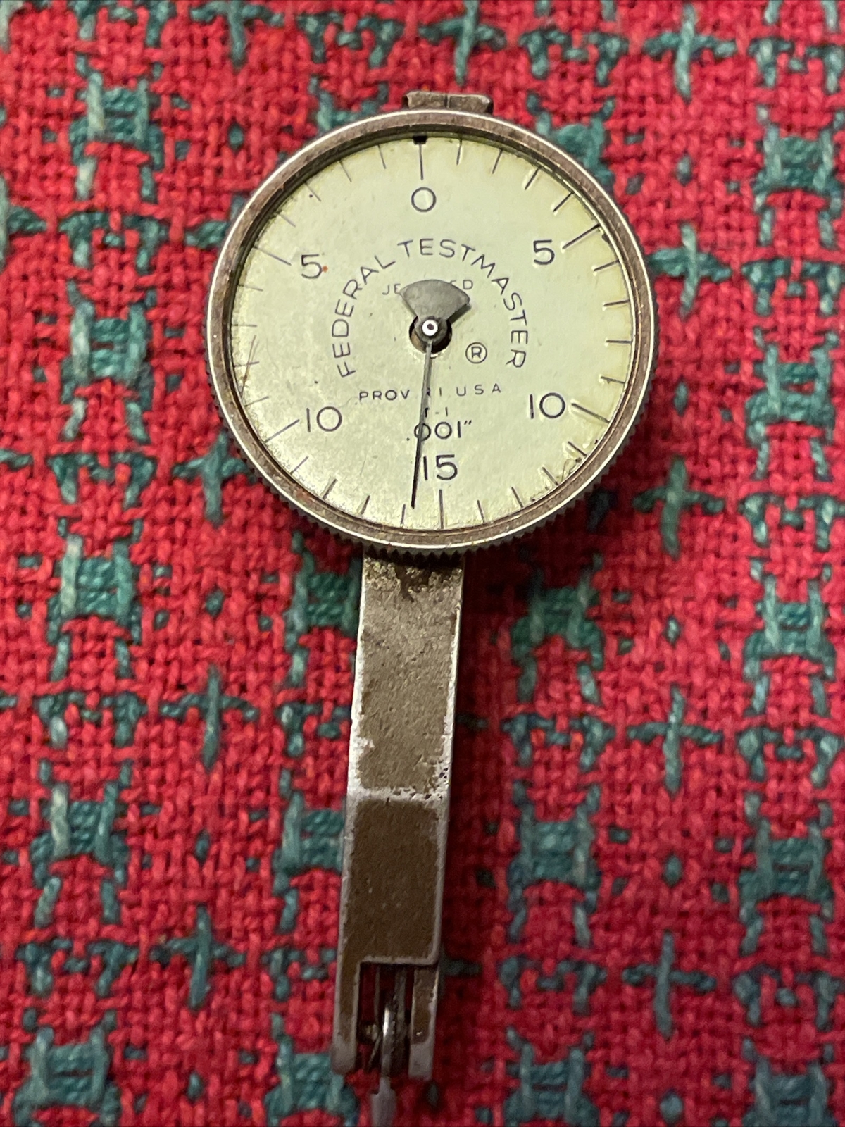 Vintage Federal Testmaster Jeweled .001” Dial Indicator Early T-1 🇺🇸 Working