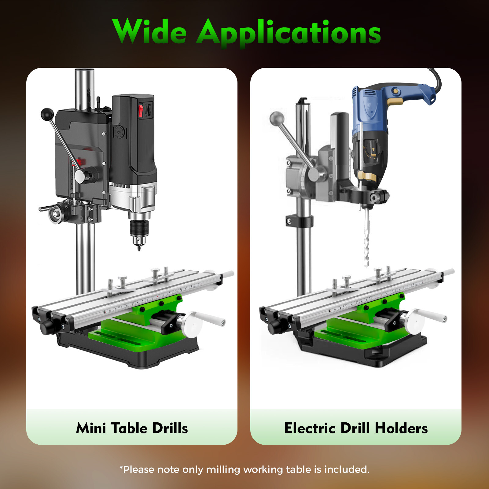 Multifunctional Milling Machine Work Table 2 Axis Cross Slide Bench Drill Vise