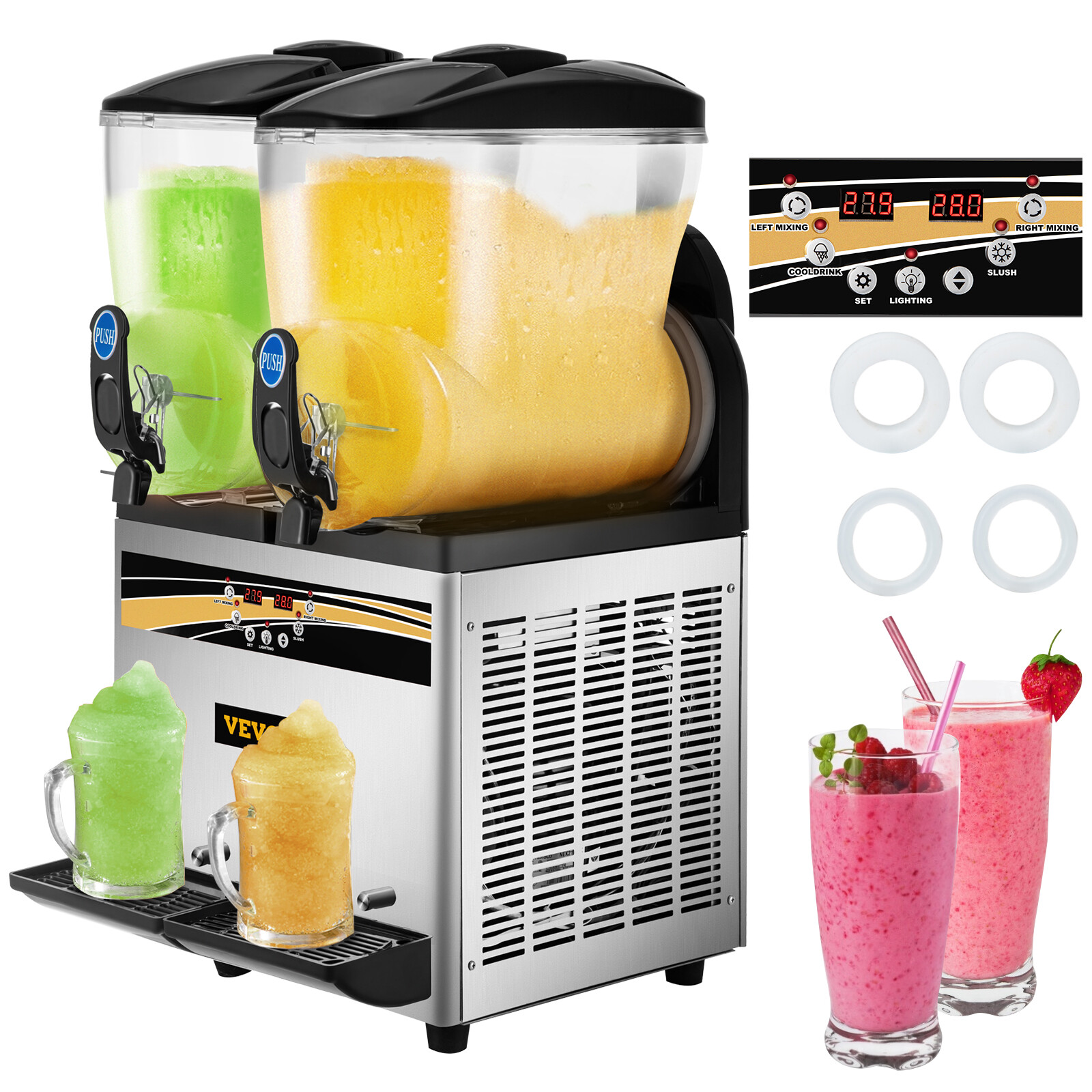 Commercial Slush Machine Professional Frozen Drink Maker Large Long Usage Cycle