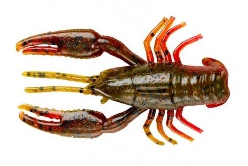 YUM Crawbug 2 1/2" - Green Pumpkin Texas Red