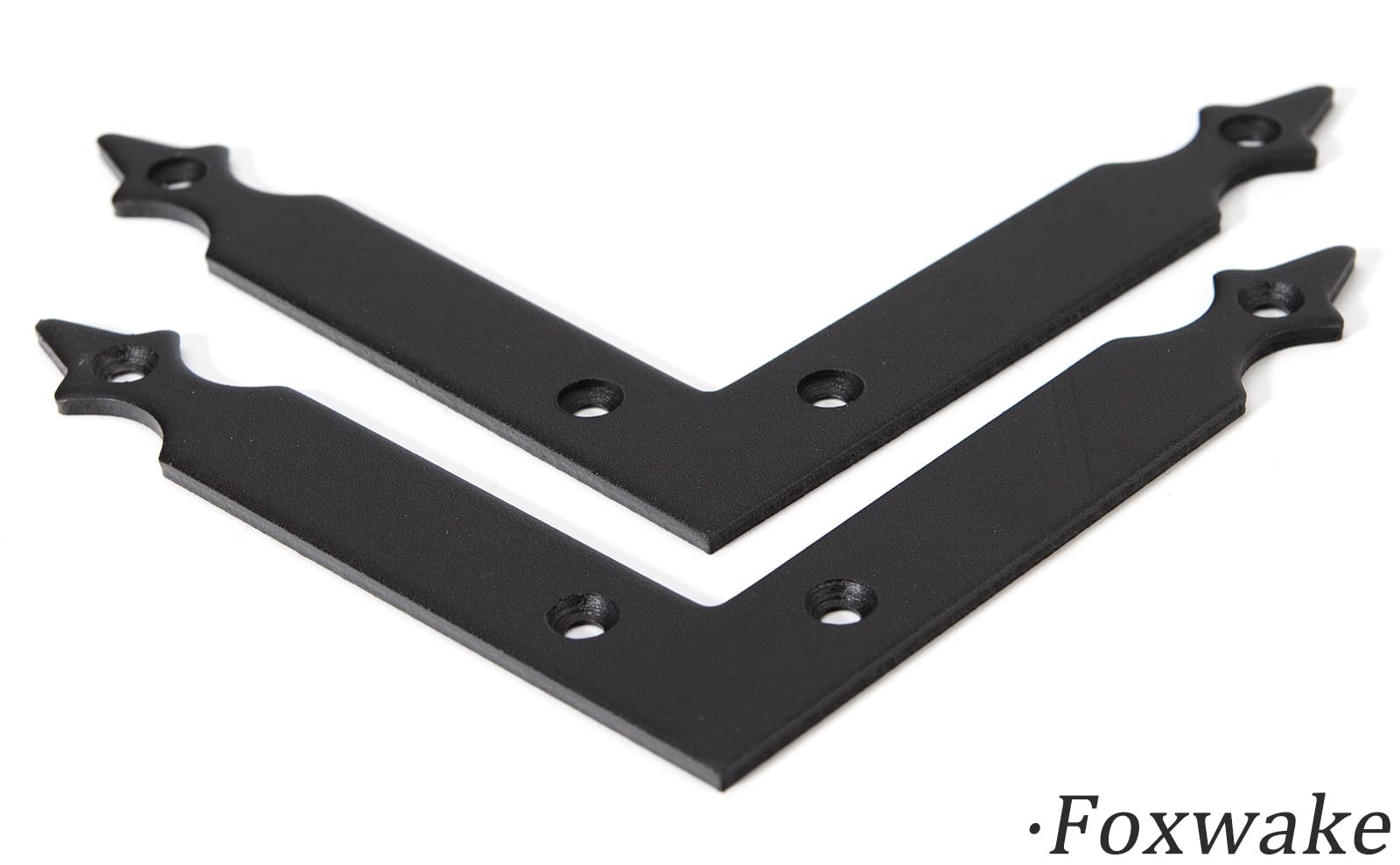 Foxwake Barn Door Decorative Corner Bracket, 4.9 in IN - L Shape, Black