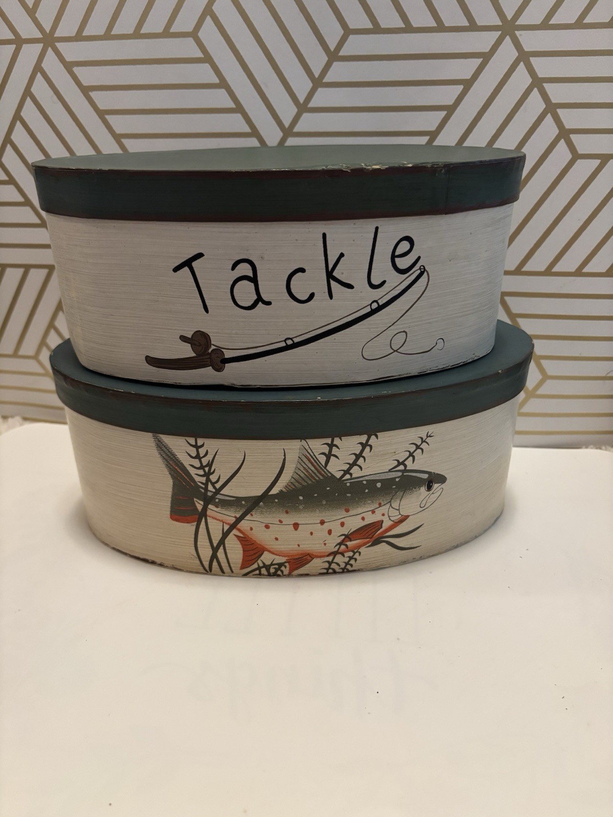 Set Of Two Nesting Boxes Fish & Table