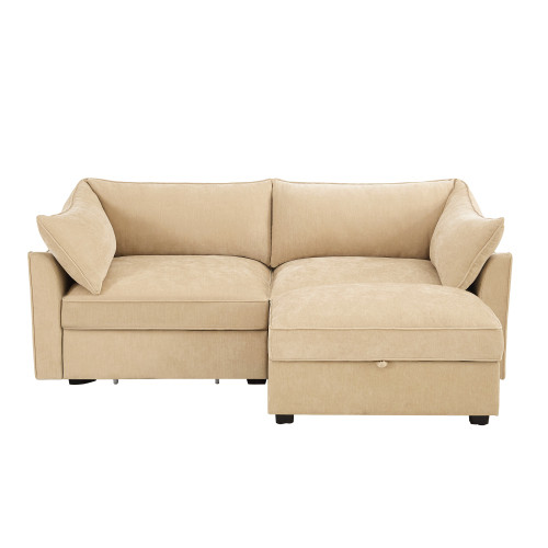 2 Seater Sofa With Footrest 2-Seat Sofa with 1 Movable Ottoman Soft Comfortable
