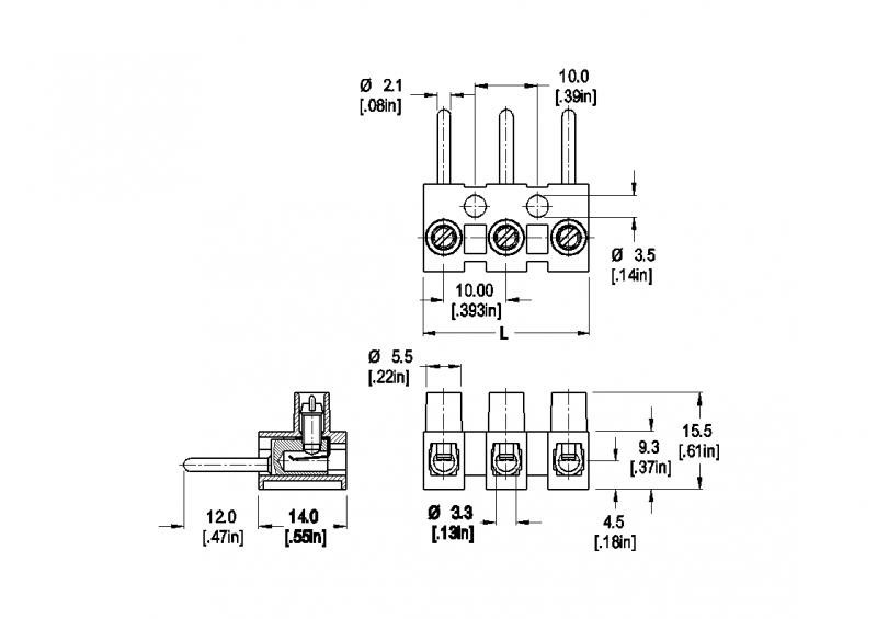 (6) 4 Pin 10mm - Screw Terminal Block - WECO 322 - Speaker Connectors