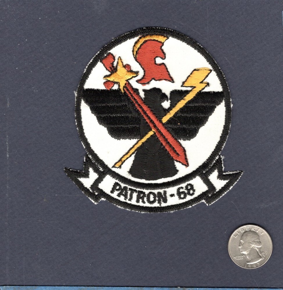Original VP-68 BLACK HAWKS US NAVY P-3 P-3C ORION 4" Patrol Squadron Patch