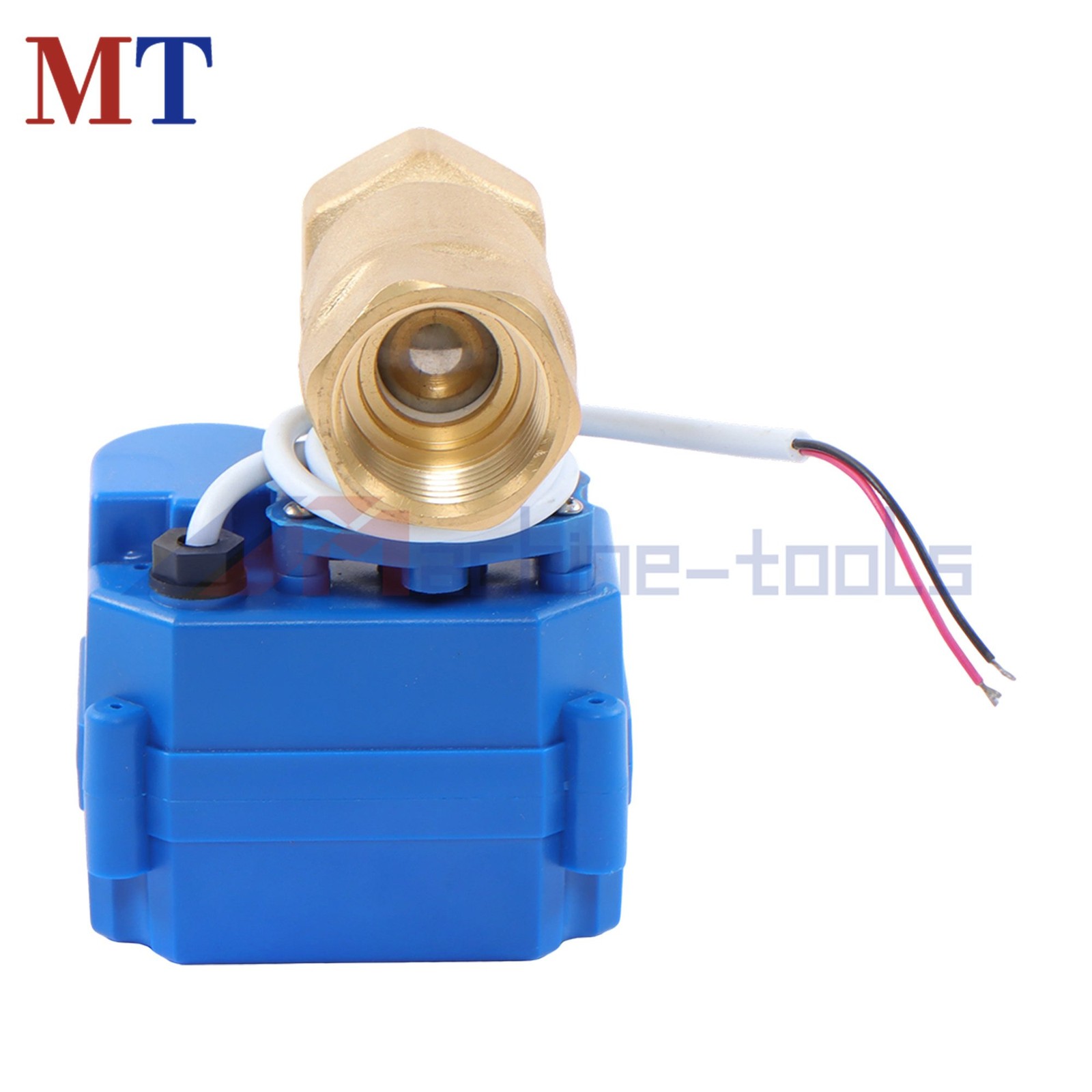 Normally Closed Electric Ball Valve 3/4 Inch Brass Standard Port 9-24V AC/DC