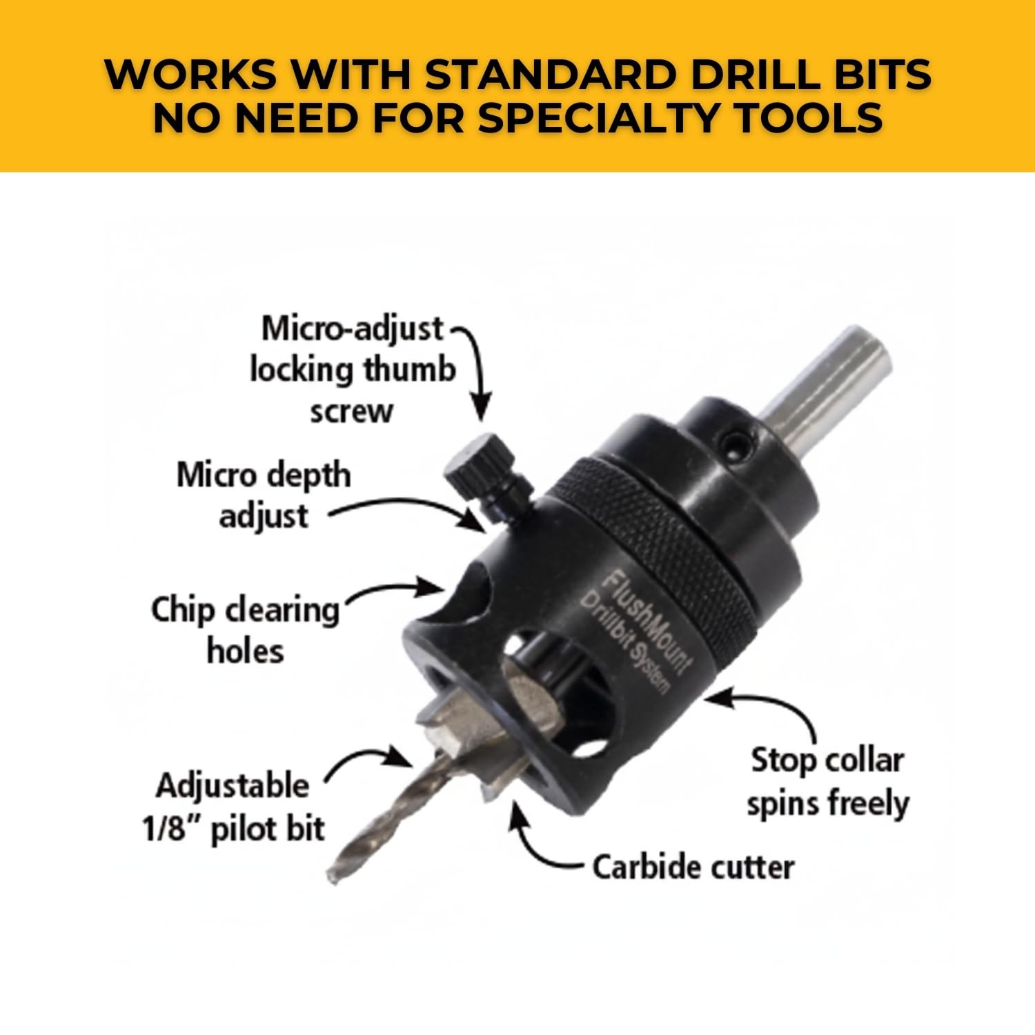 FastCap FD.DB.CB.9-16 Flush Mount Drill Bit System, FastCaps, PowerHead Screws