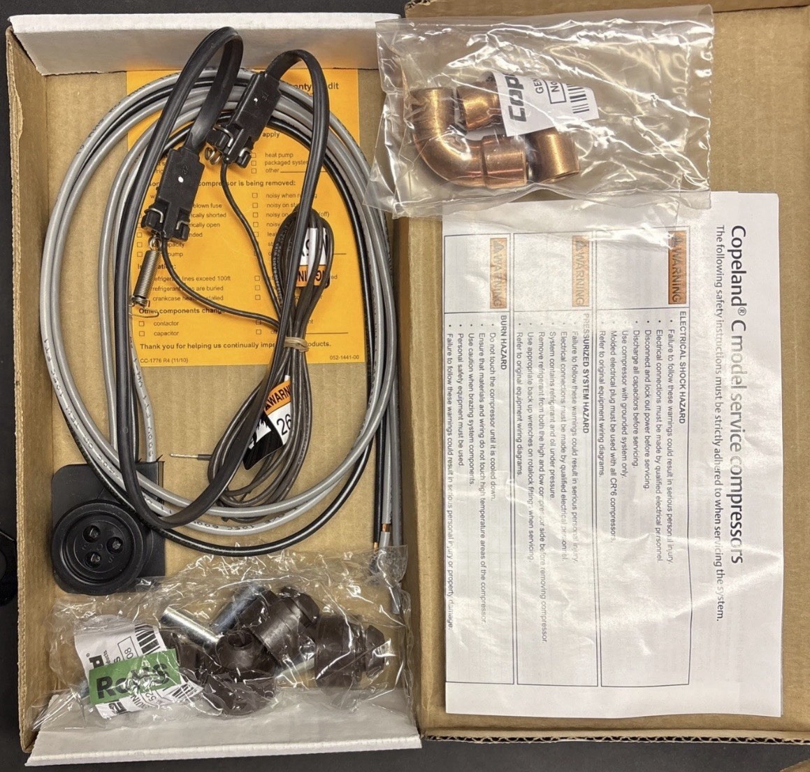 Copeland CR24K6E-PFV-875 Hermetic Compressor A/C R22 24K 45/130 MT R22 New HMD0