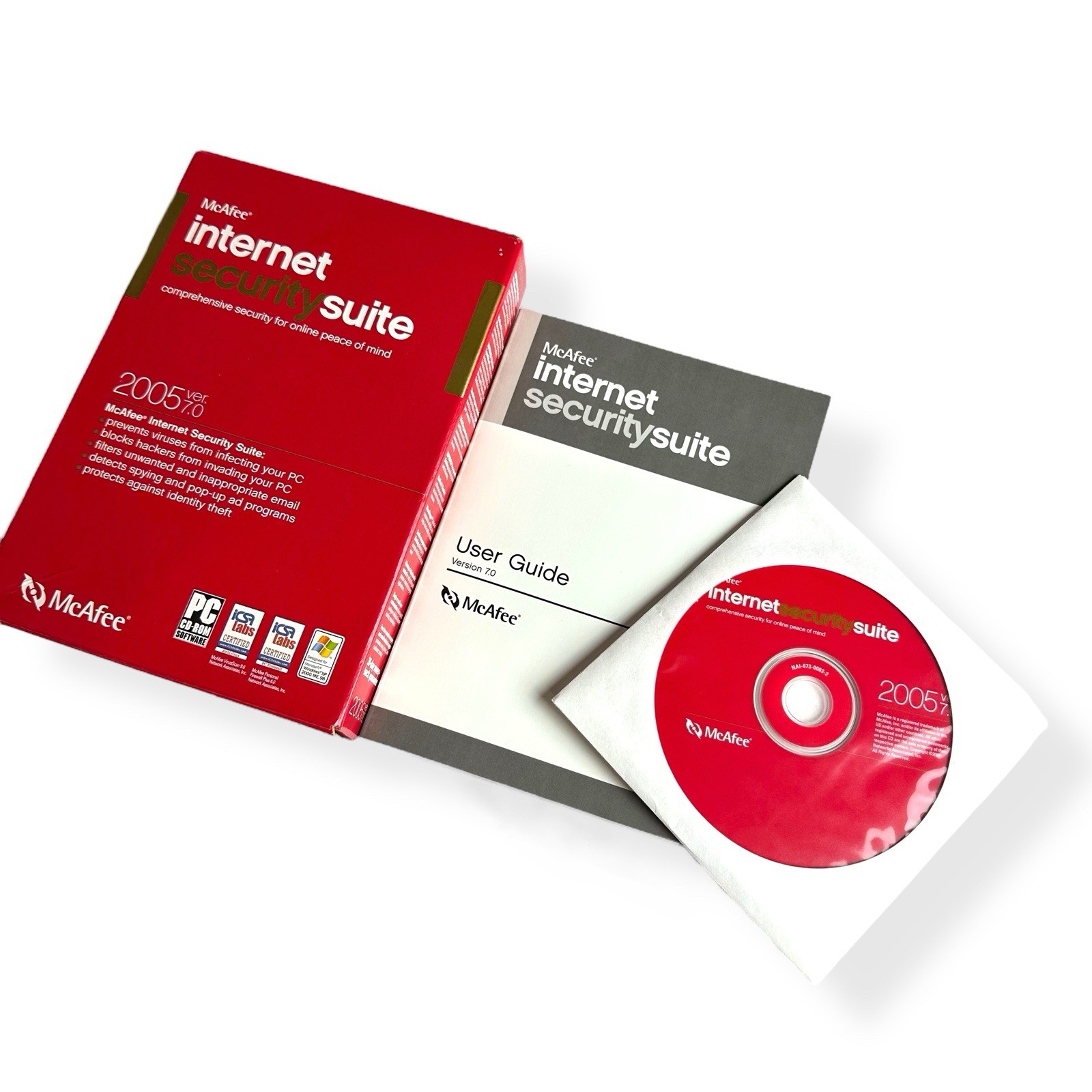 McAfee Internet Security Suite 2005 Version 7.0 - Vintage Software PC Win 98/XP