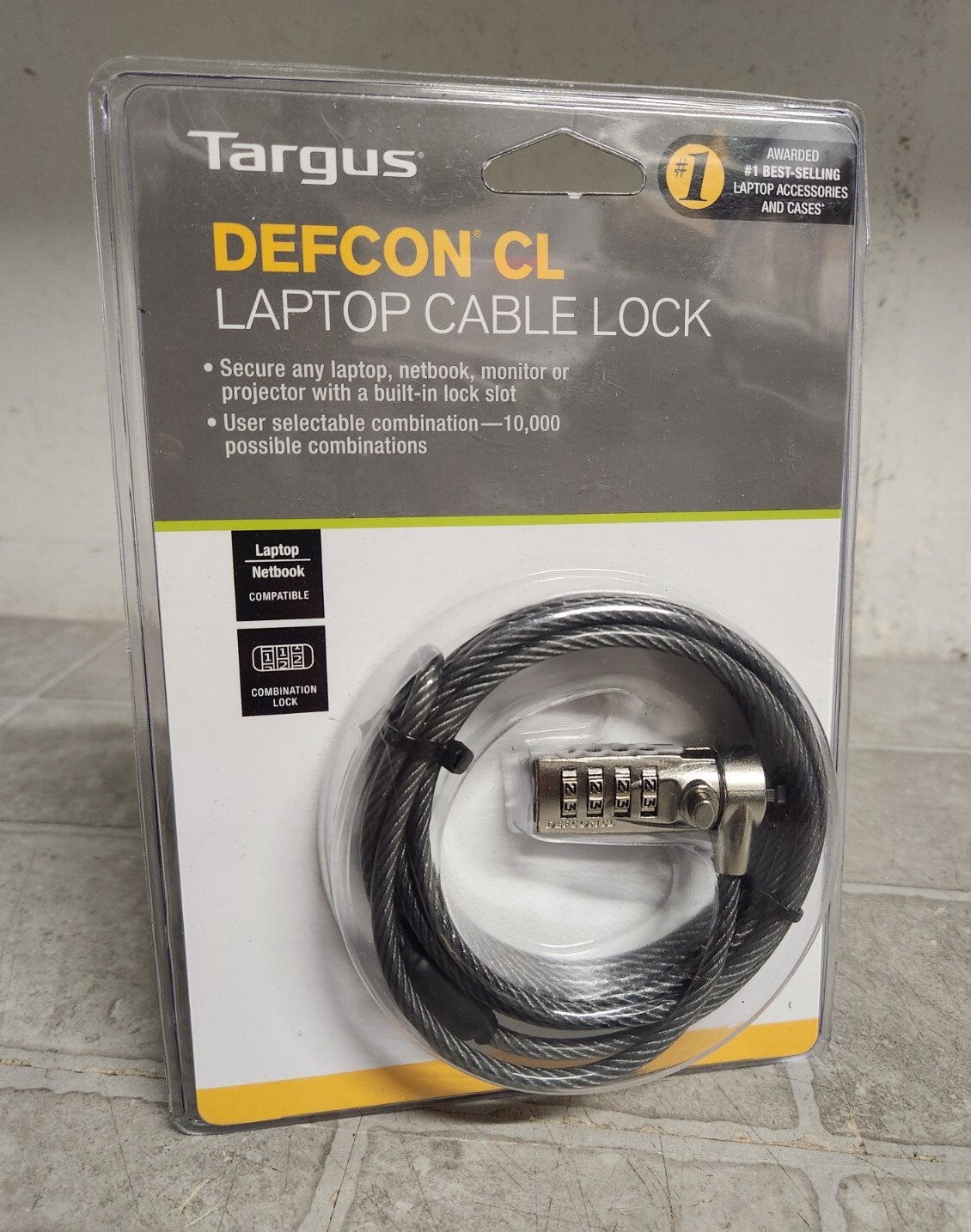 NEW TARGUS Defcon Laptop Combination Cable Lock 6.5 FT