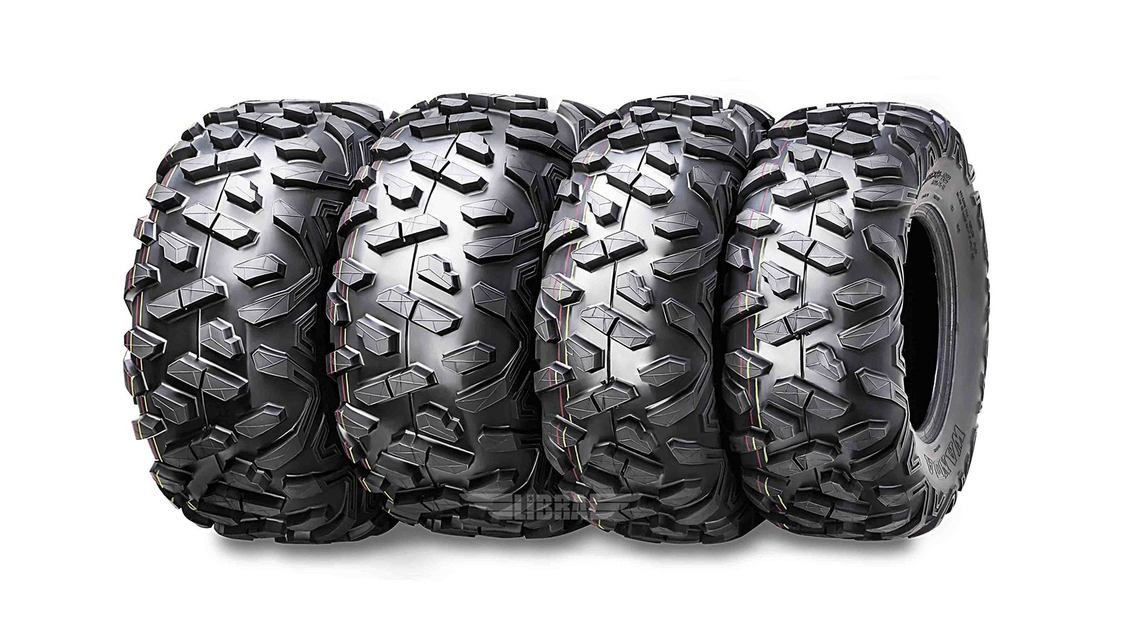 WANDA Set of 4 ATV tires 25x8-12 25x8x12 Front & 26x10-12 26x10x12 Rear 6PR P...