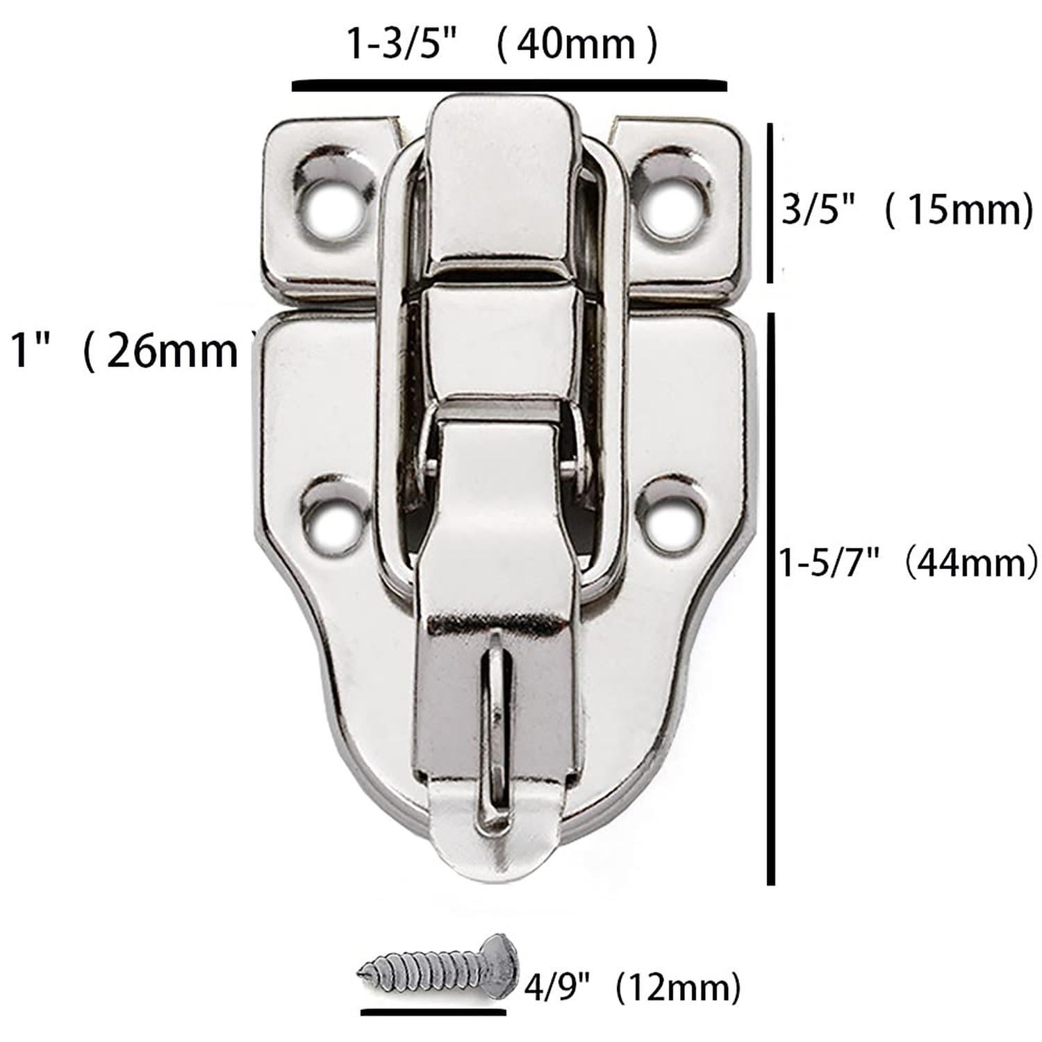 10PCS Metal Duckbilled Box Hasp Lock Toggle Latch Catch for Wooden Case Boxes...
