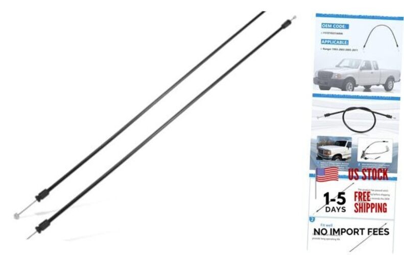 24.4'' 2PCS Door Latch Release Cable Fit for Ranger 1993-2003 2005-2011, Front
