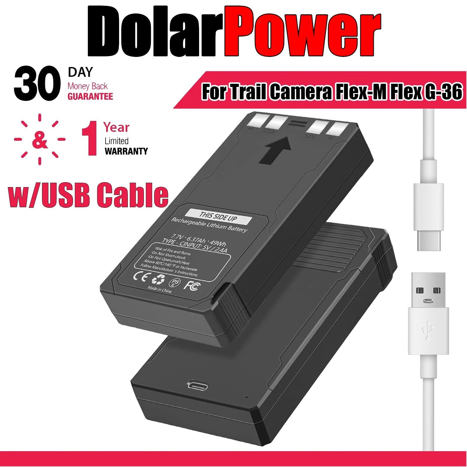 Rechargeable LIT-22 Battery For SPYPOINT Trail Camera Flex-M Flex G-36 Flex-S