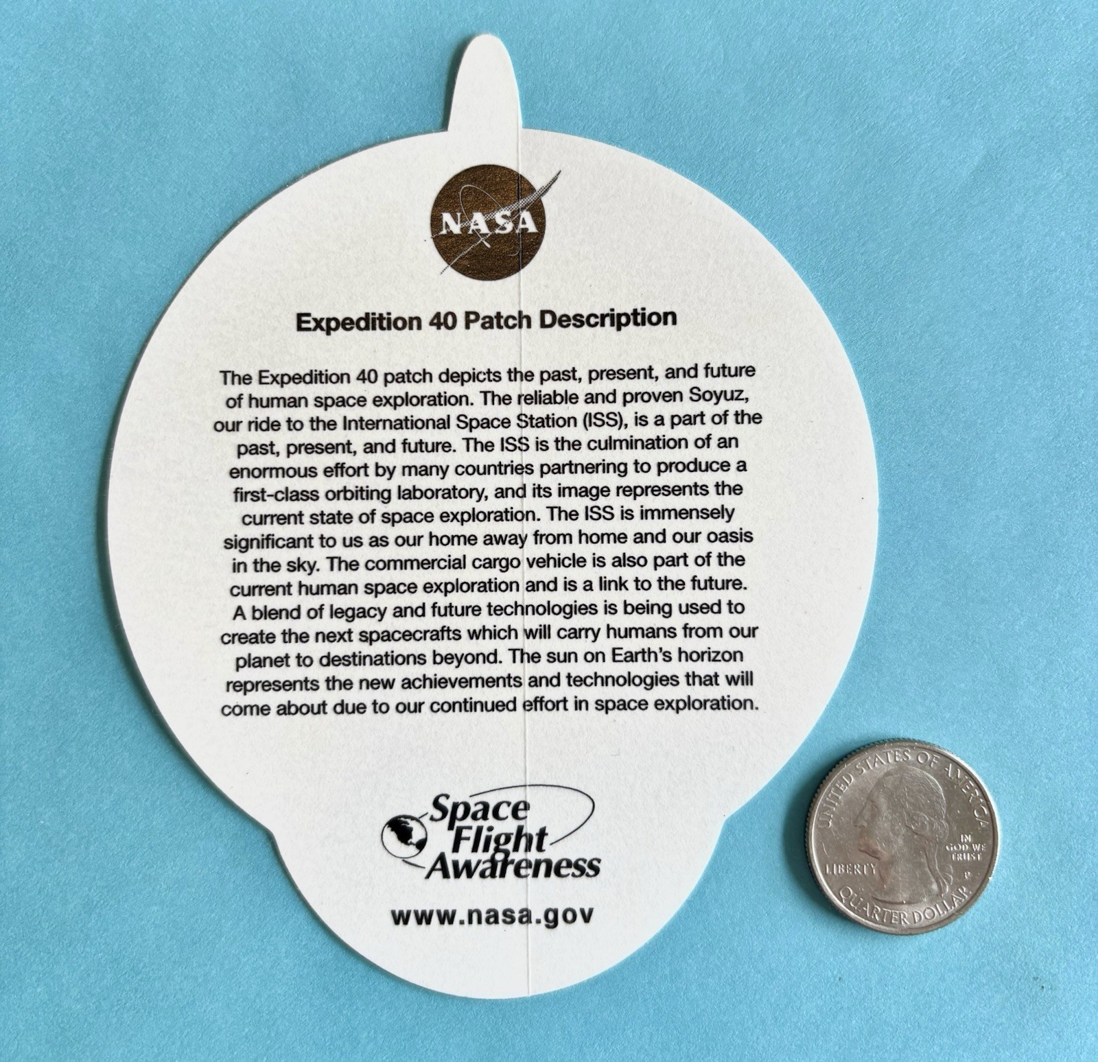 Space Decal, NASA, ISS Expedition 40